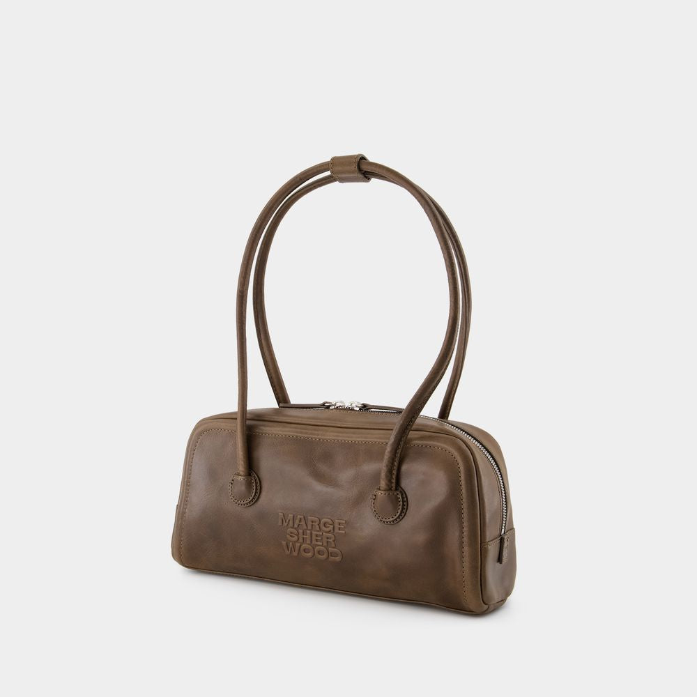 Soft Baguette Shoulder Bag - Leather - Brown