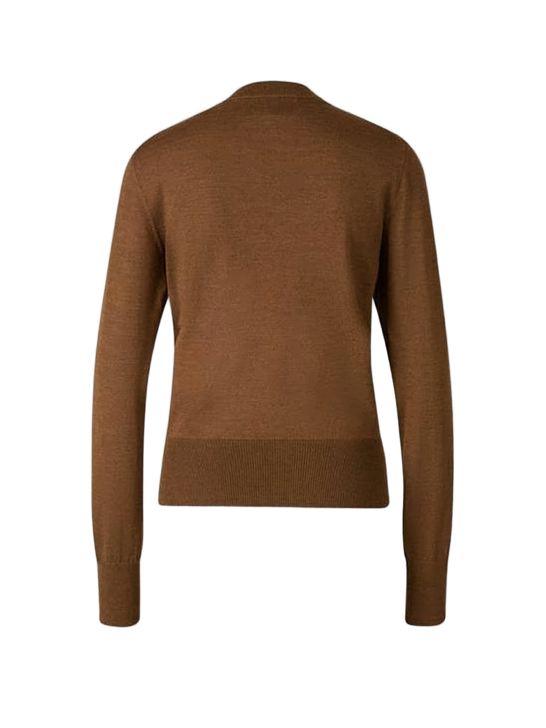 Crew Neck Sweater with Ribbed Cuffs