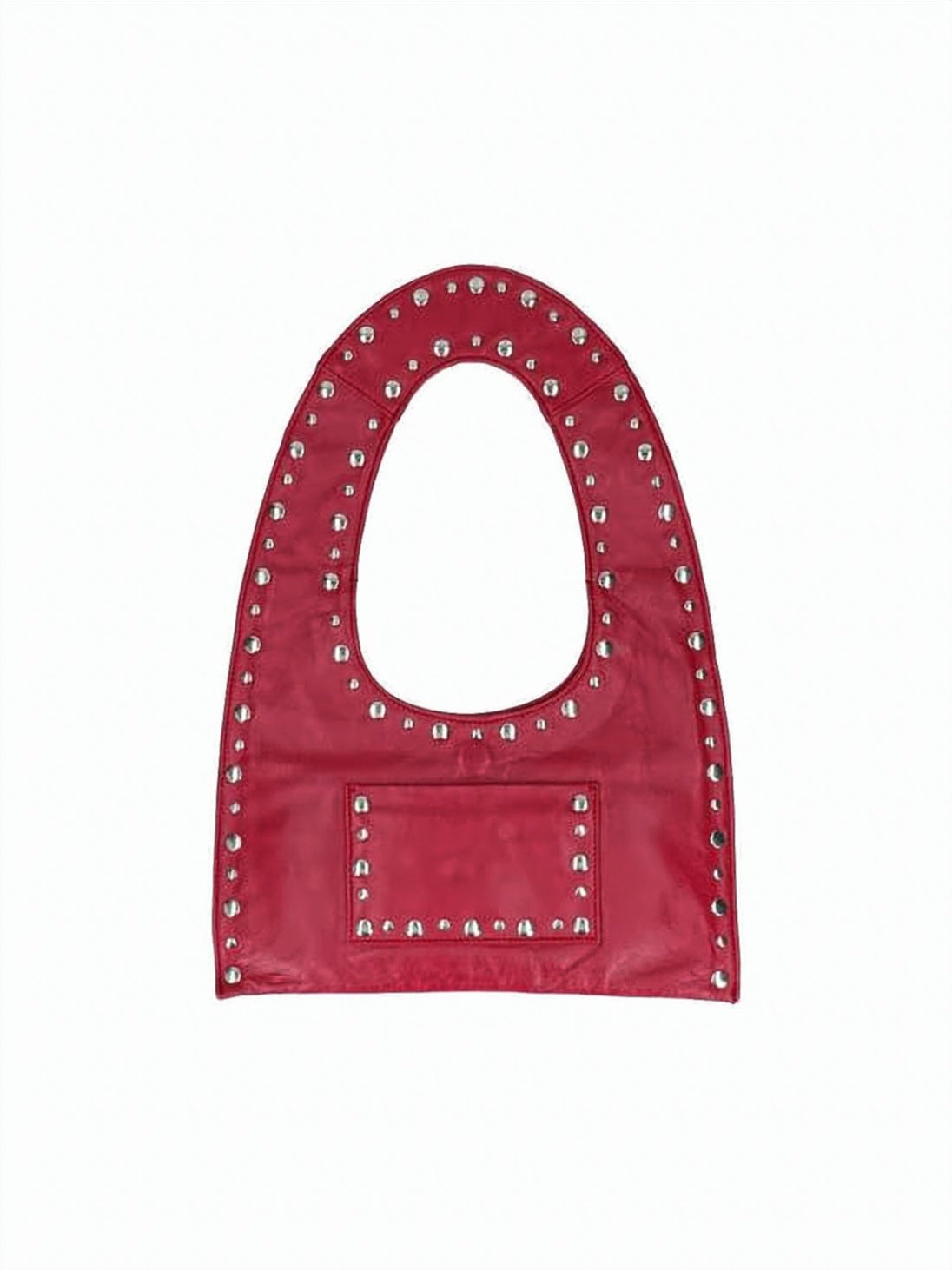 Rounded Rectangular Shoulder Bag with Cutout Handle