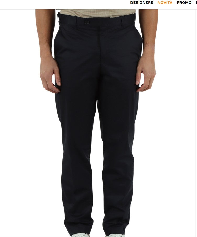 Blue Perin Concealed Zip Trousers