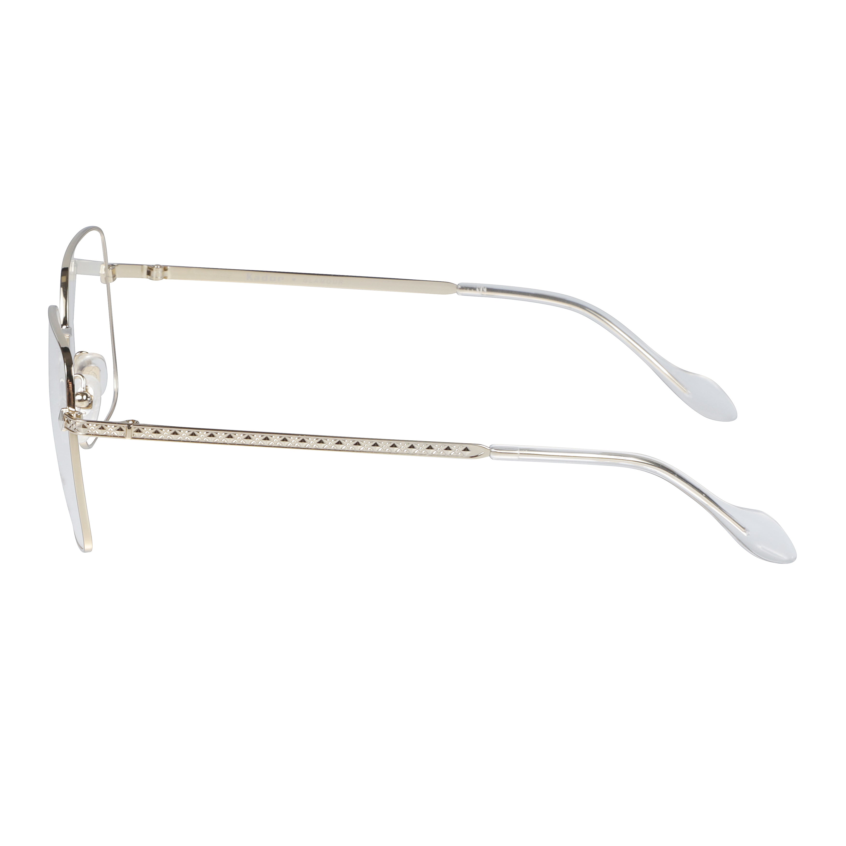 Irys-V Gold Metallic Frame Oversized Square Sunglasses