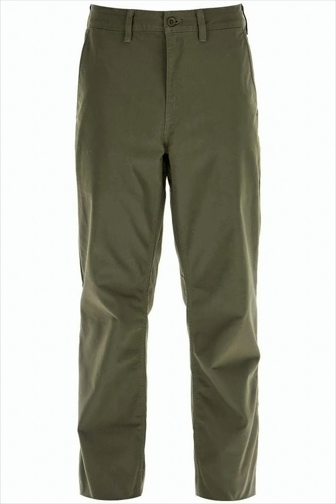 Mid-Rise Straight Pants with Classic Fit