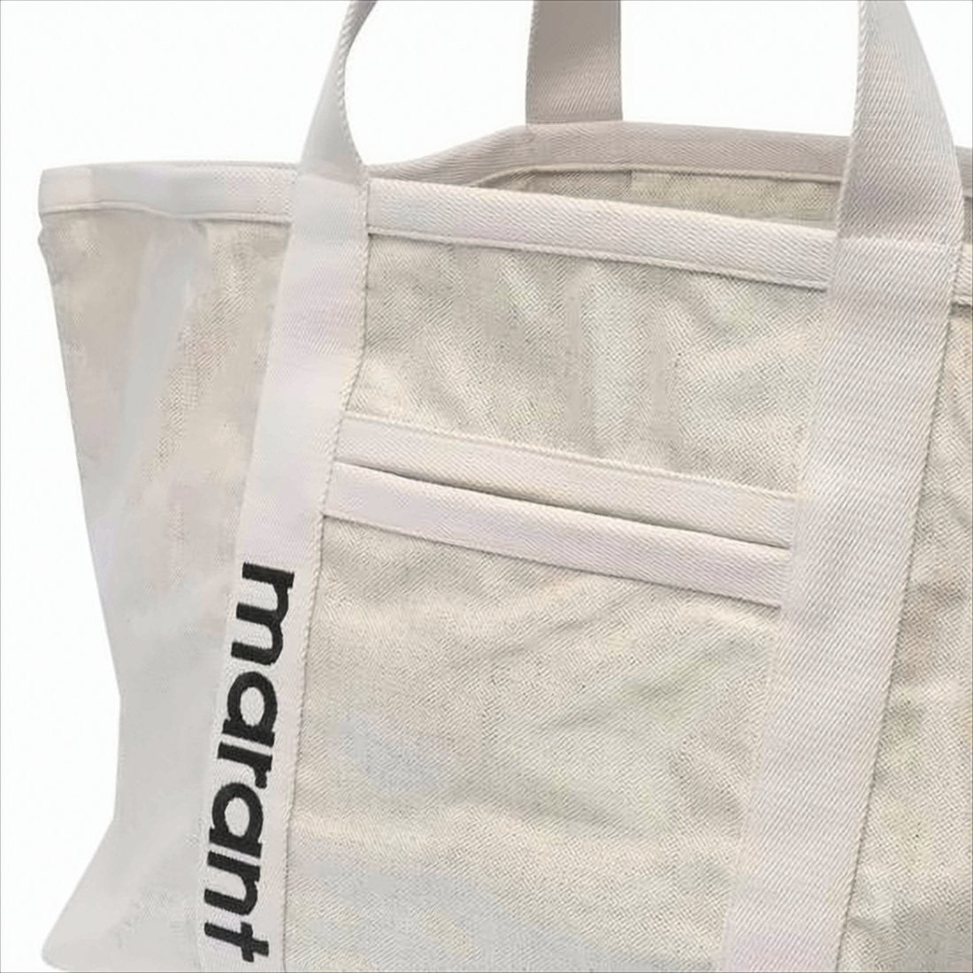 Textured Fabric Tote Bag with Bold Logo Detail