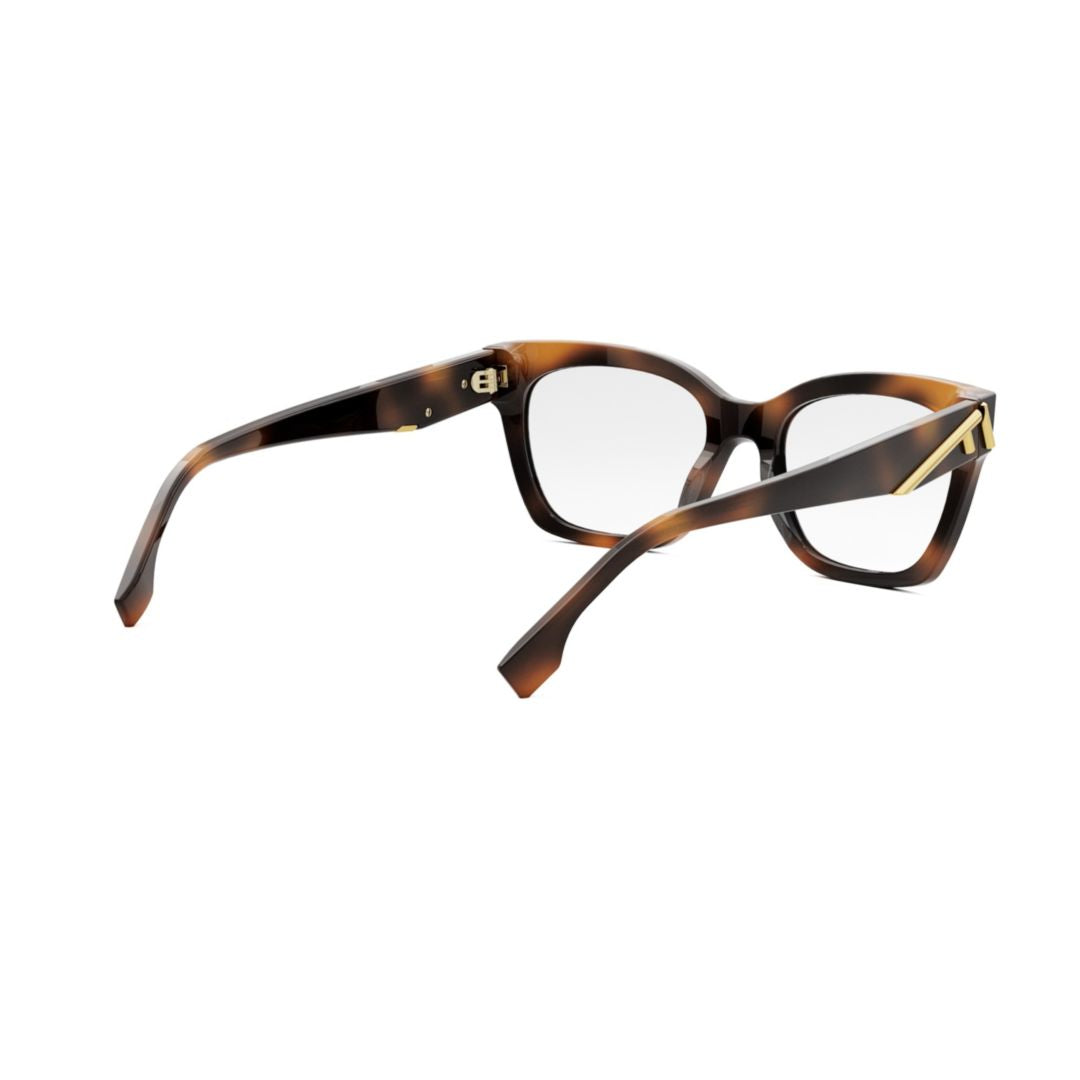 Fe50073i Oversized Square Frame Tortoiseshell Eyeglasses