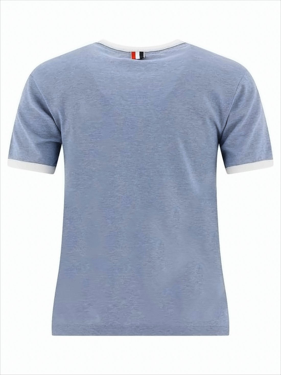 Light Blue Short-Sleeved Knit Top
