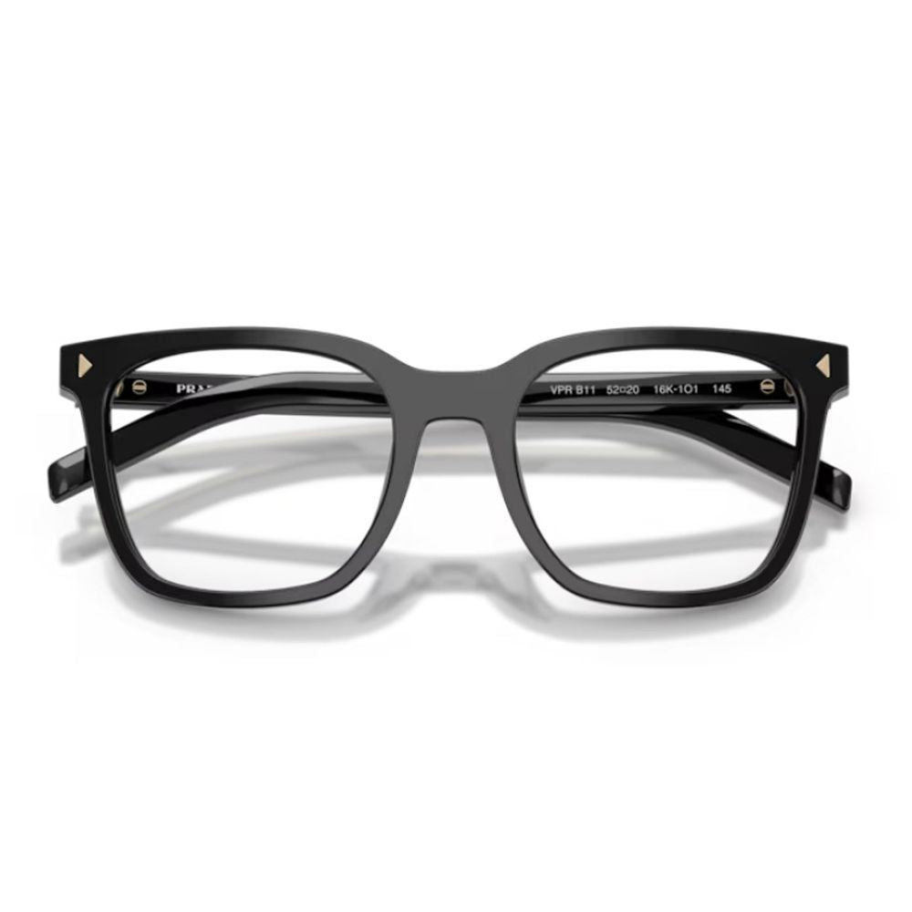 Pr B11V Squared Black Acetate Optical Glasses