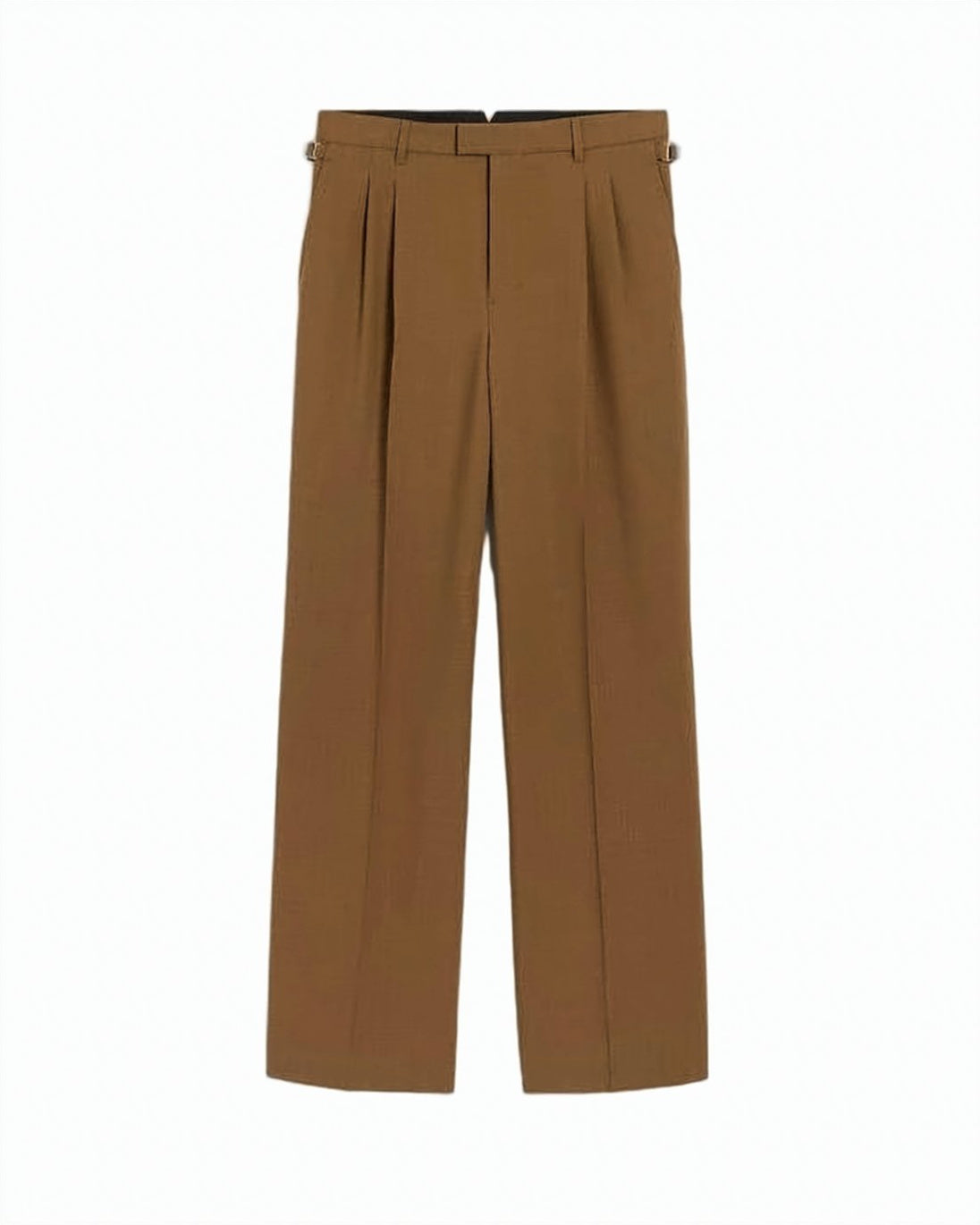 Tailored Straight-Leg Pants with Front Pleats