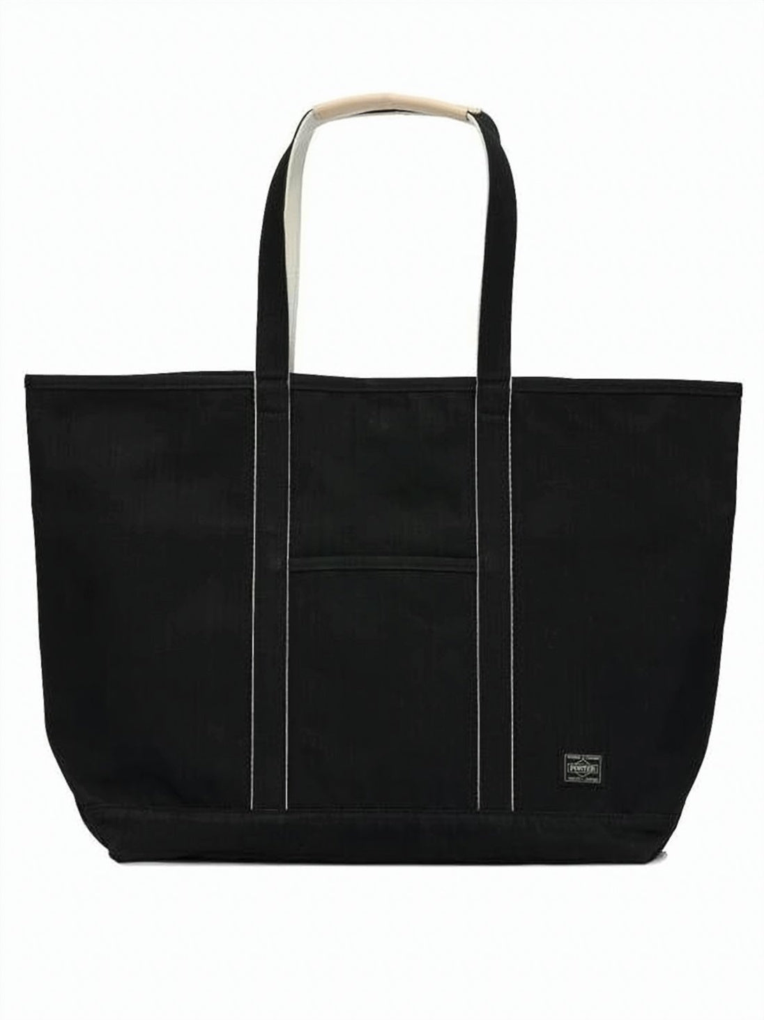 Black Durable Cotton Rectangular Tote Bag