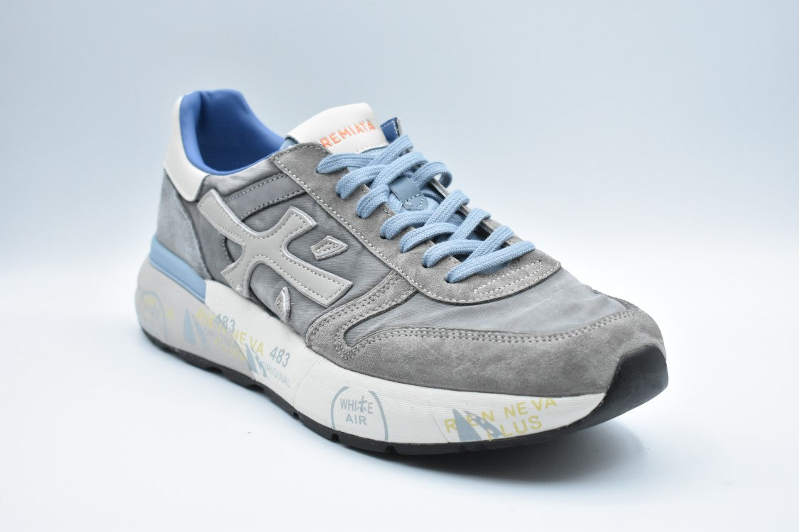 Low Sneakers In Grigio Azzurro