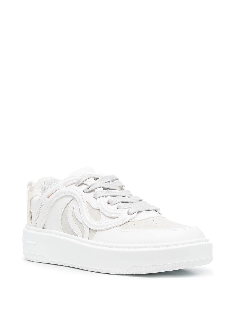 White S-Wave 1 Vegan Leather Sneakers