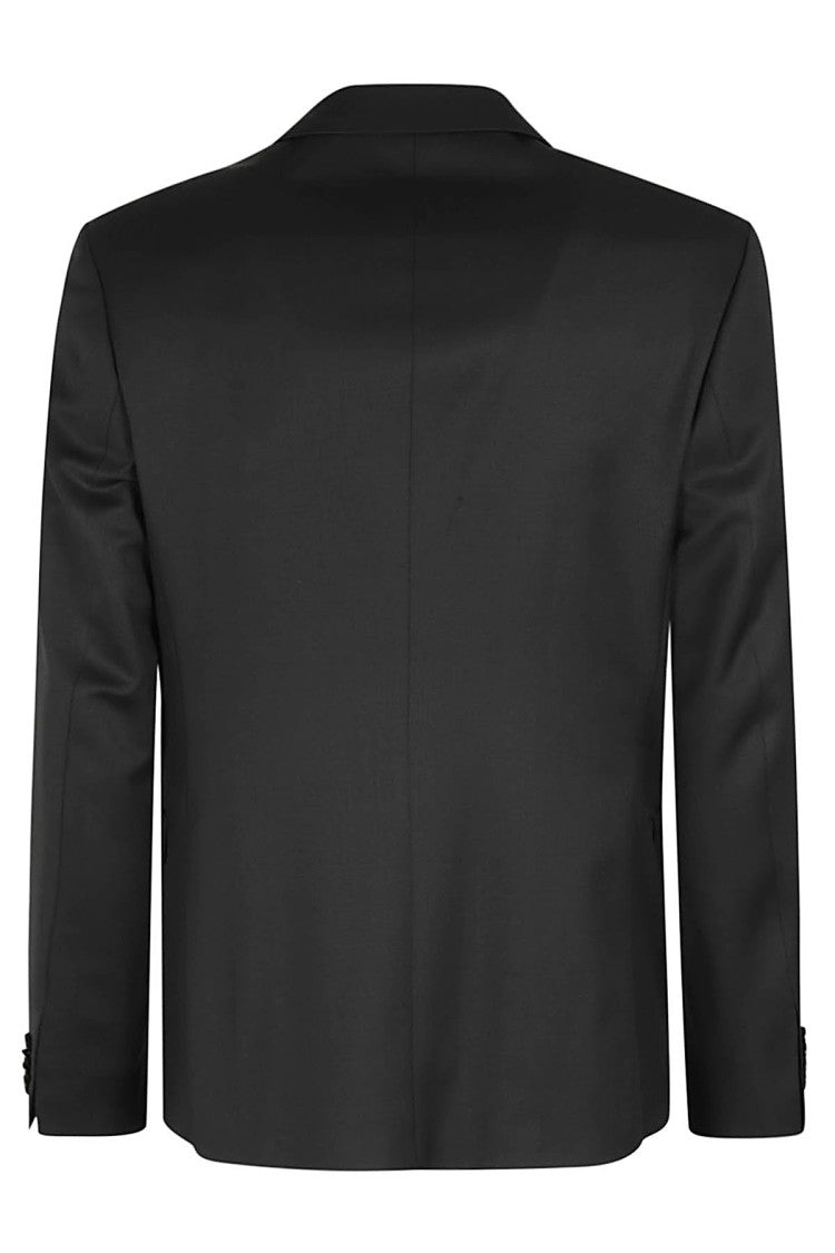 Tailored Black Wool Jacket With Notch Lapel