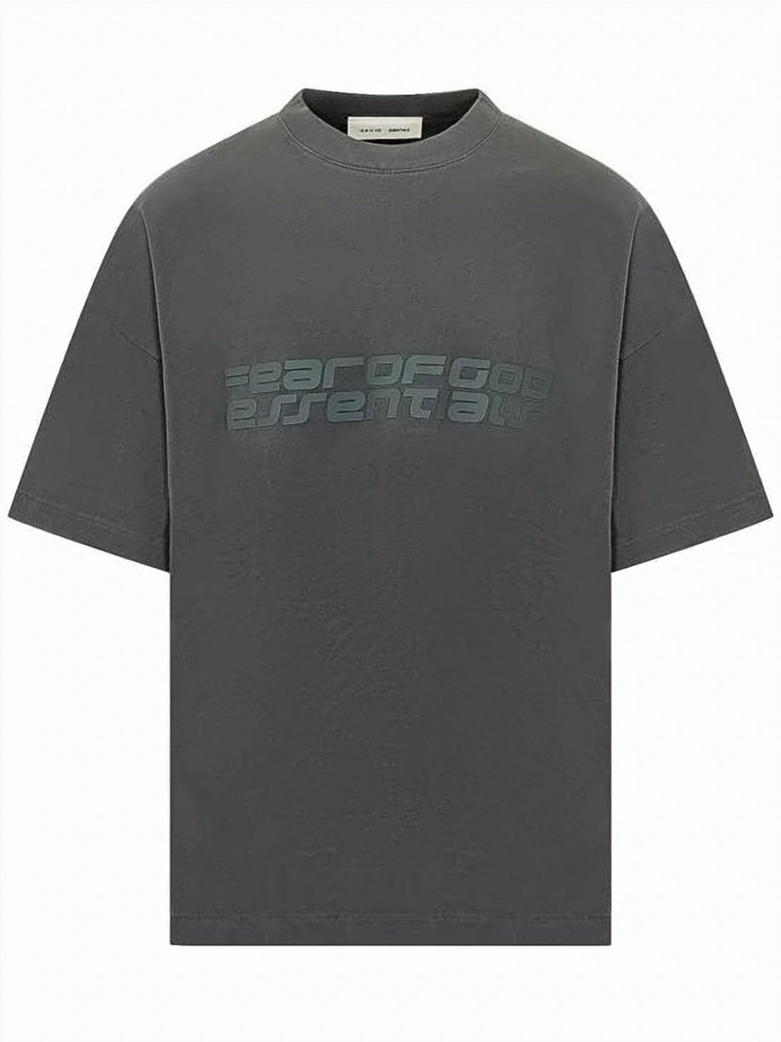 Boxy-Fit Cotton T-Shirt with Embossed Detailing
