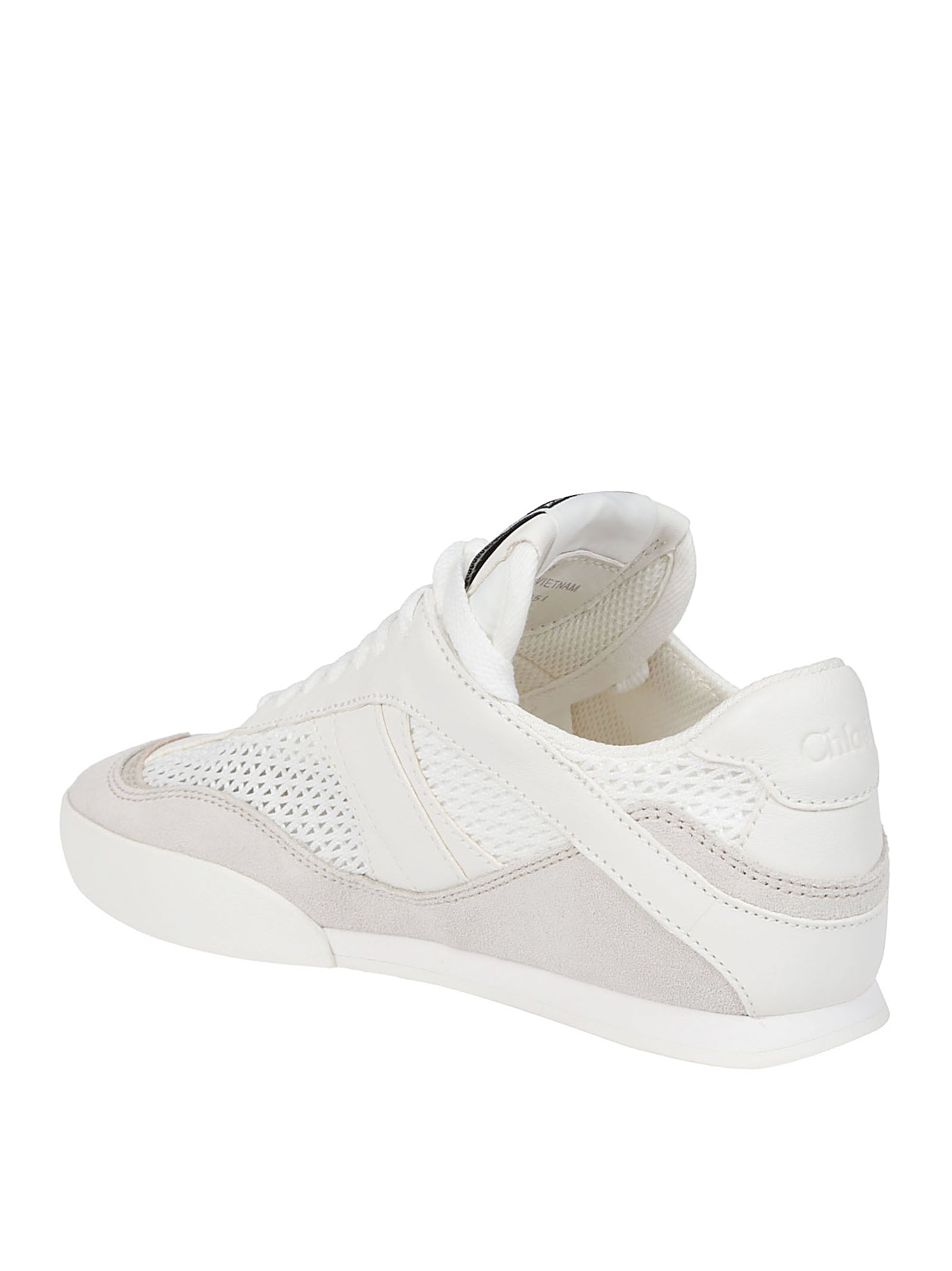 Cloudy Cream Sneakers With Calf Leather