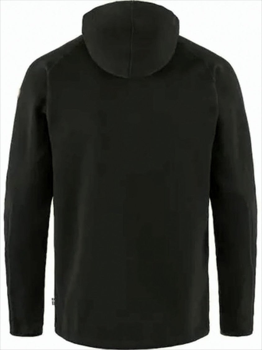 Modern Full-Zip Black Jacket With Cozy Hood