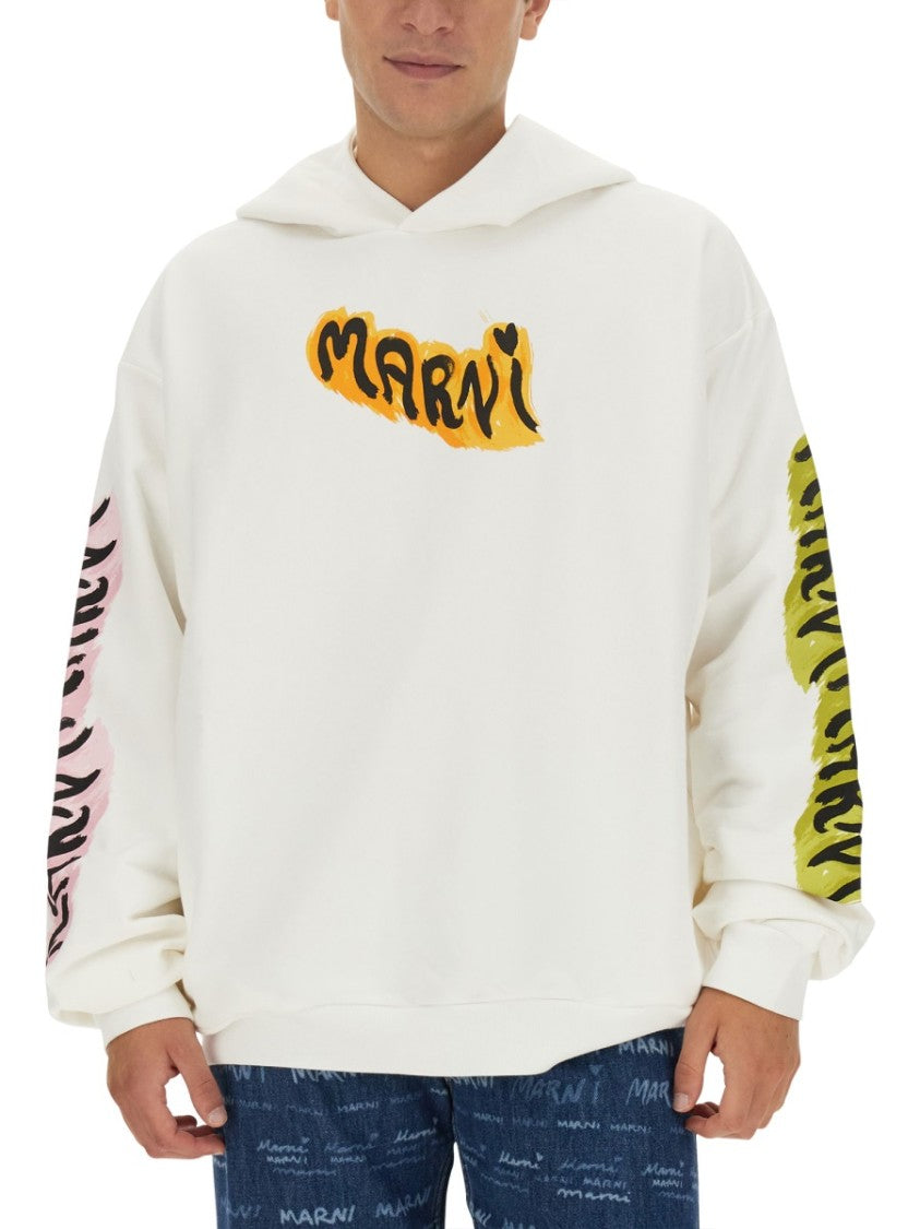 Hooded Sweatshirt With Bold Logo