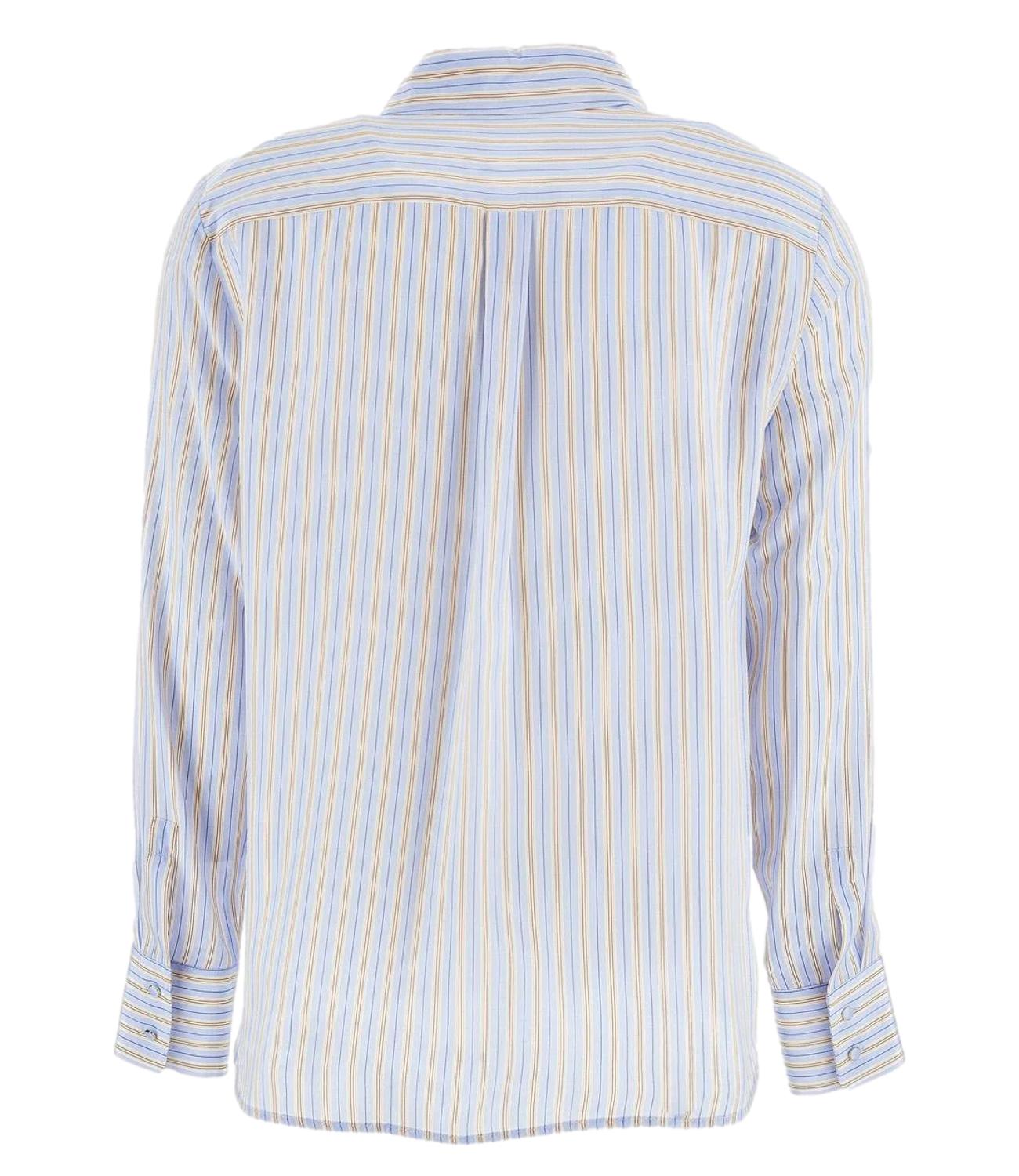 Light Blue Pinstripe Wool Shirt