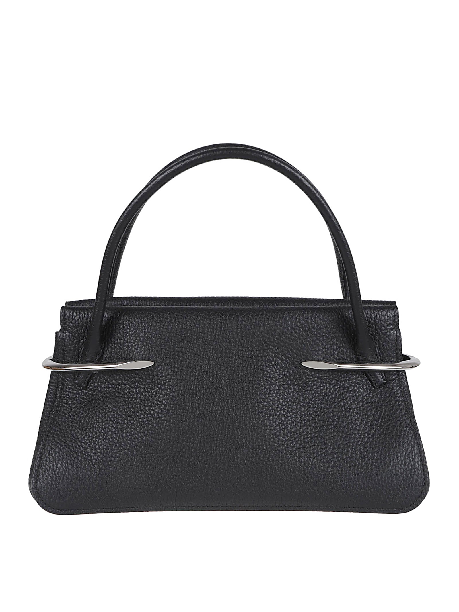 Medium Black Handbag In Full-Grain Calfskin