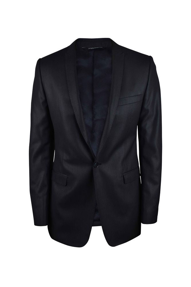 Pinstripe Two-Piece Suit With Tailored Blazer