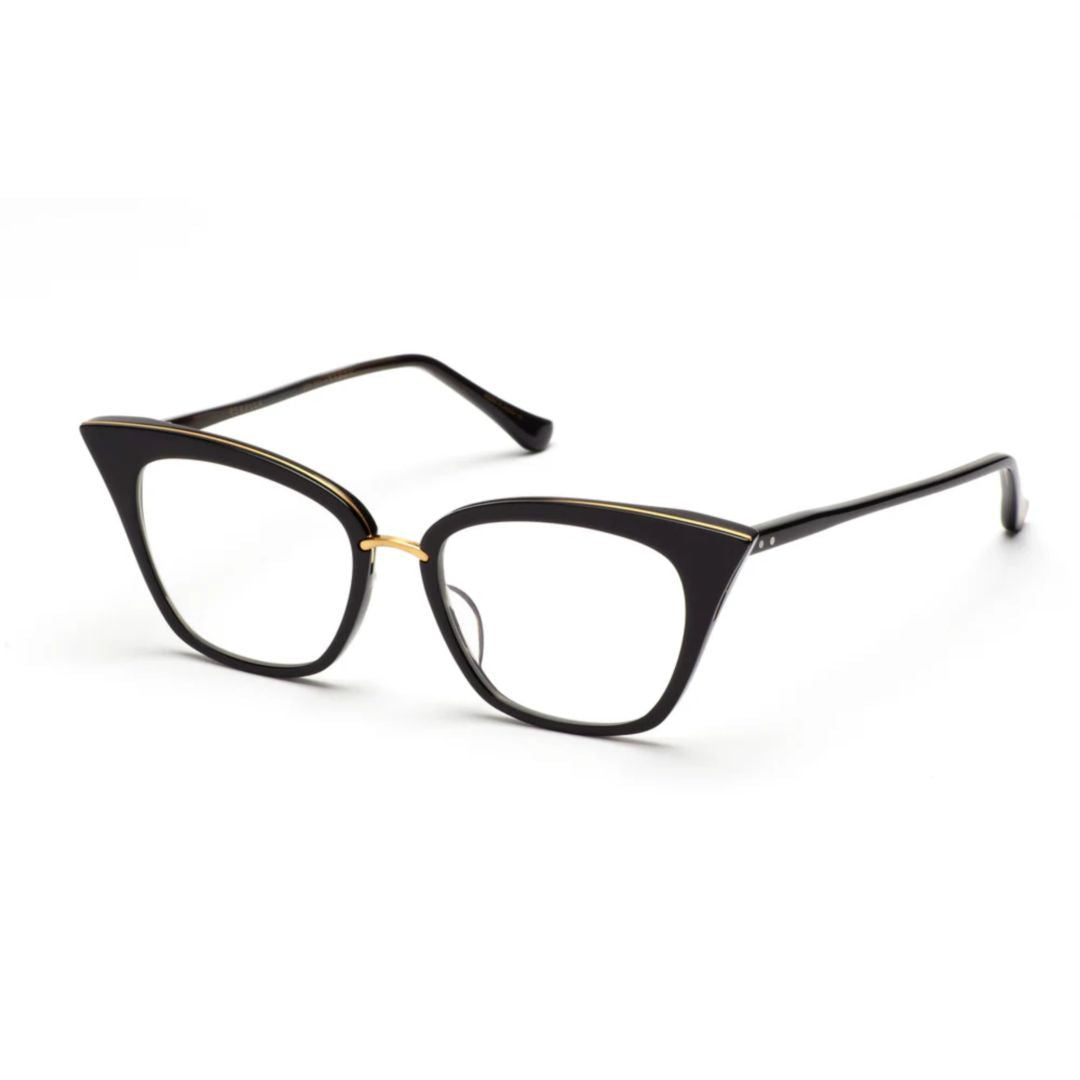Rebella Bold Cat-Eye Eyeglasses with Gold Accents