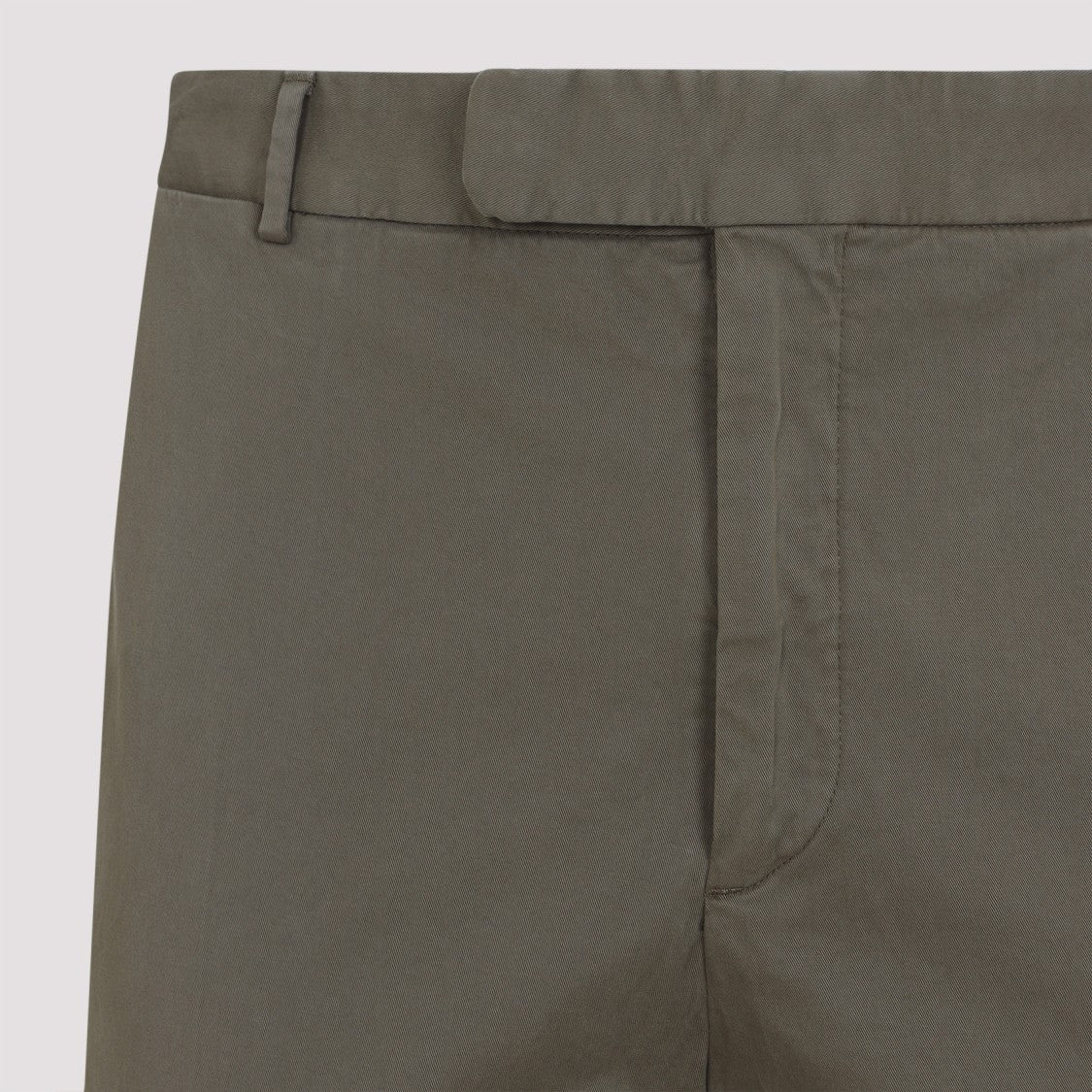 Tailored Green Trousers With Classic Waistband