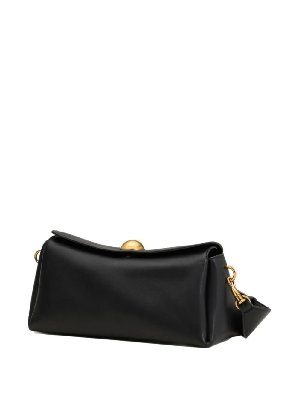 Structured Black Calf Leather Bag