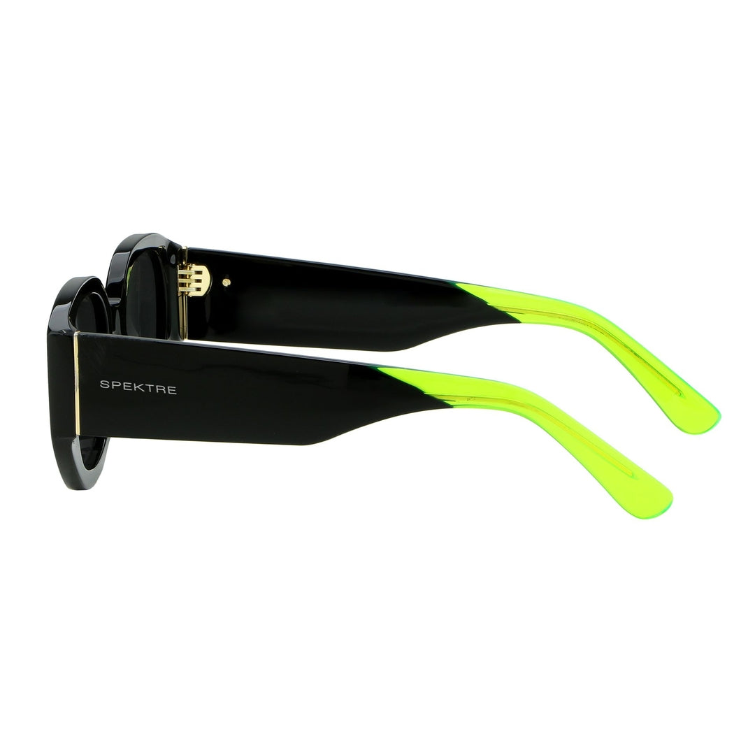 Rectangular Acetate Sunglasses With Neon Temples