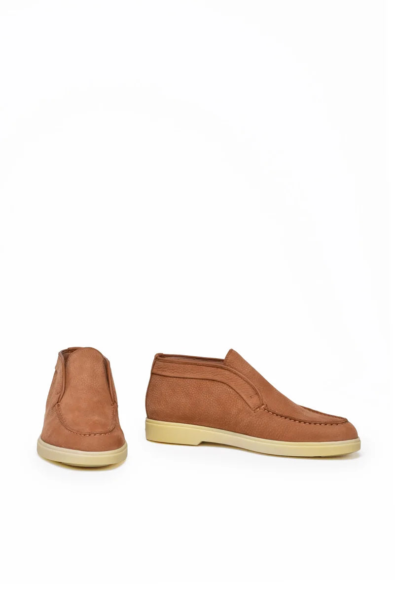 Suede Ankle Boot - Beige