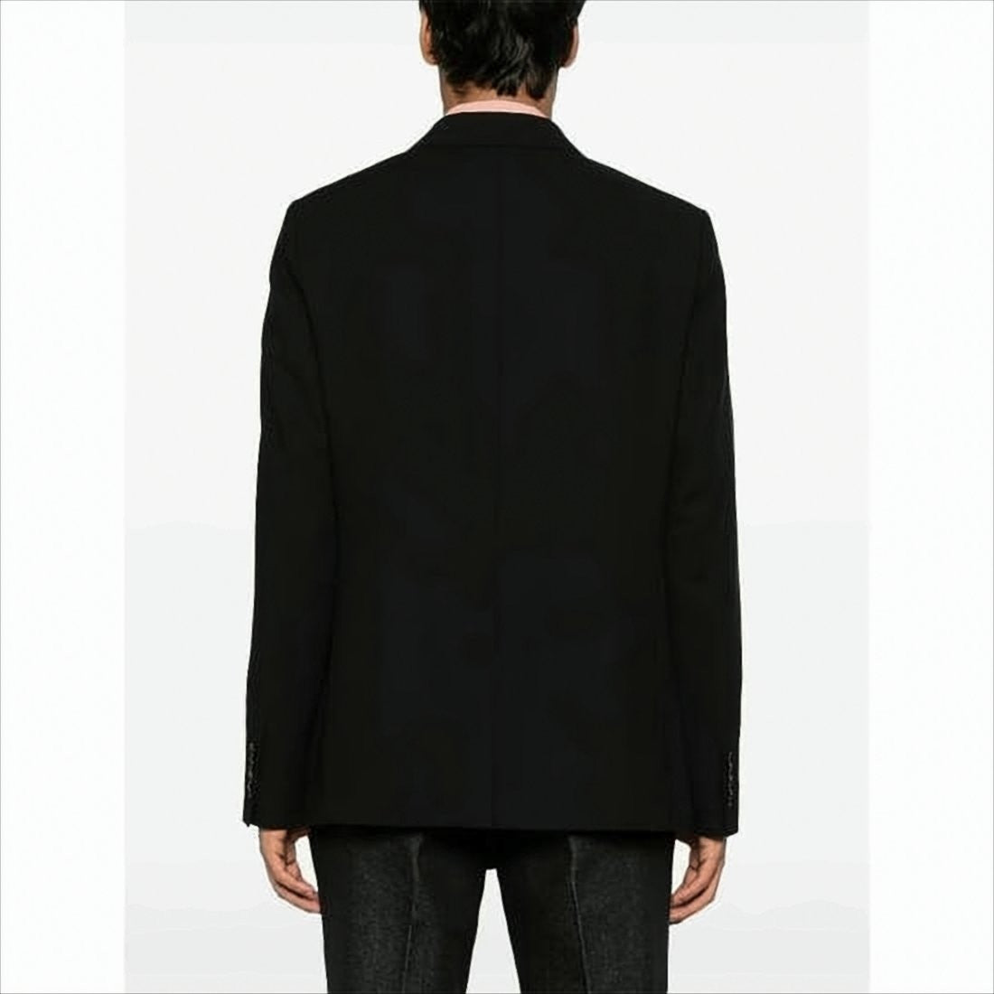 Classic Black Wool Suit Jacket with Tailored Fit