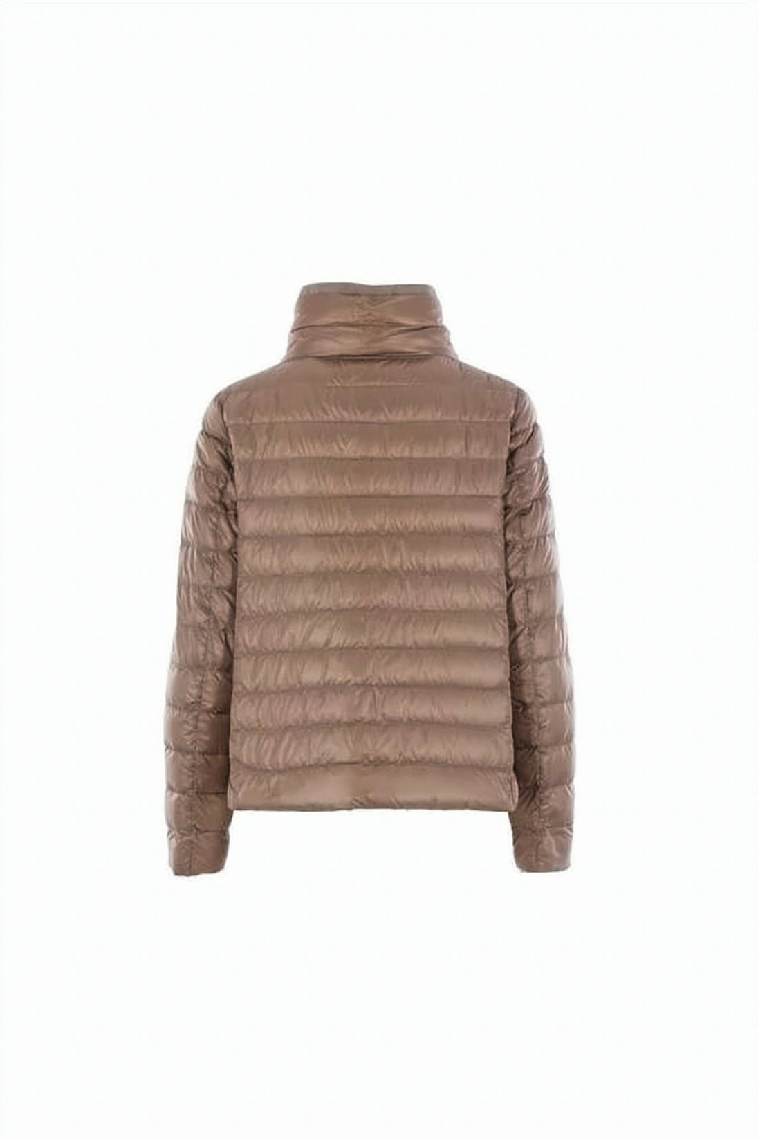 Black Short Quilted High Collar Jacket