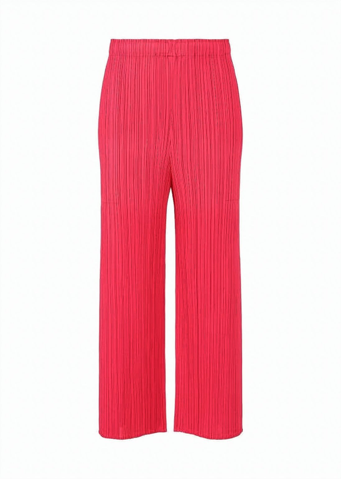 Pleated Red Cropped Jogger Pants