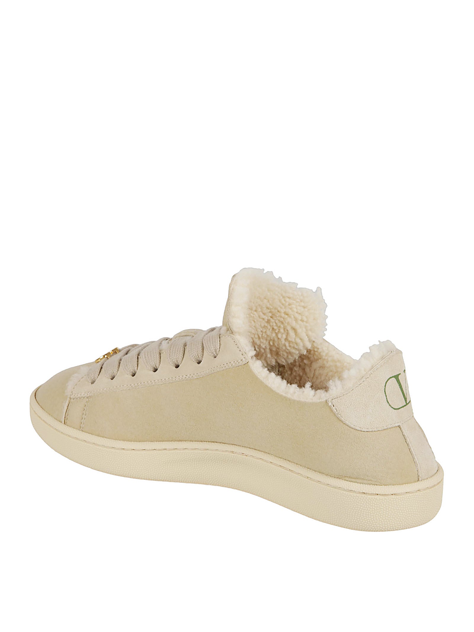 Low-Top Sneakers With Plush Shearling