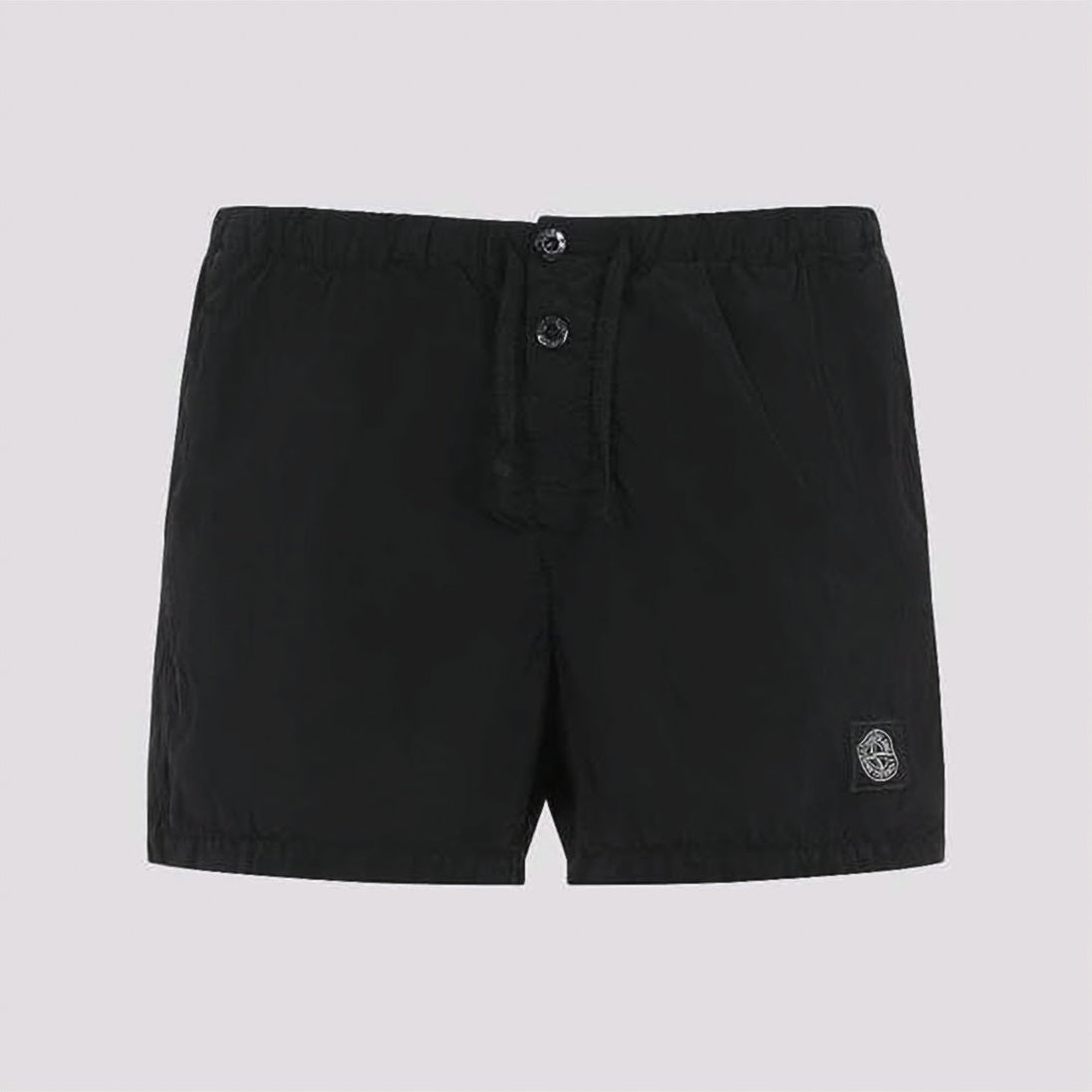 Black Lightweight Polyamide Mid-Length Swim Shorts
