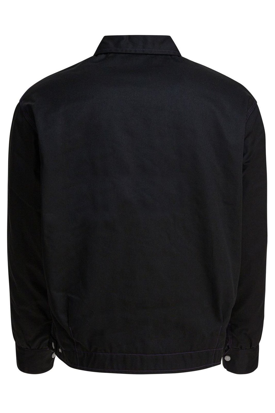 Classic Black Jacket with Front Zipper