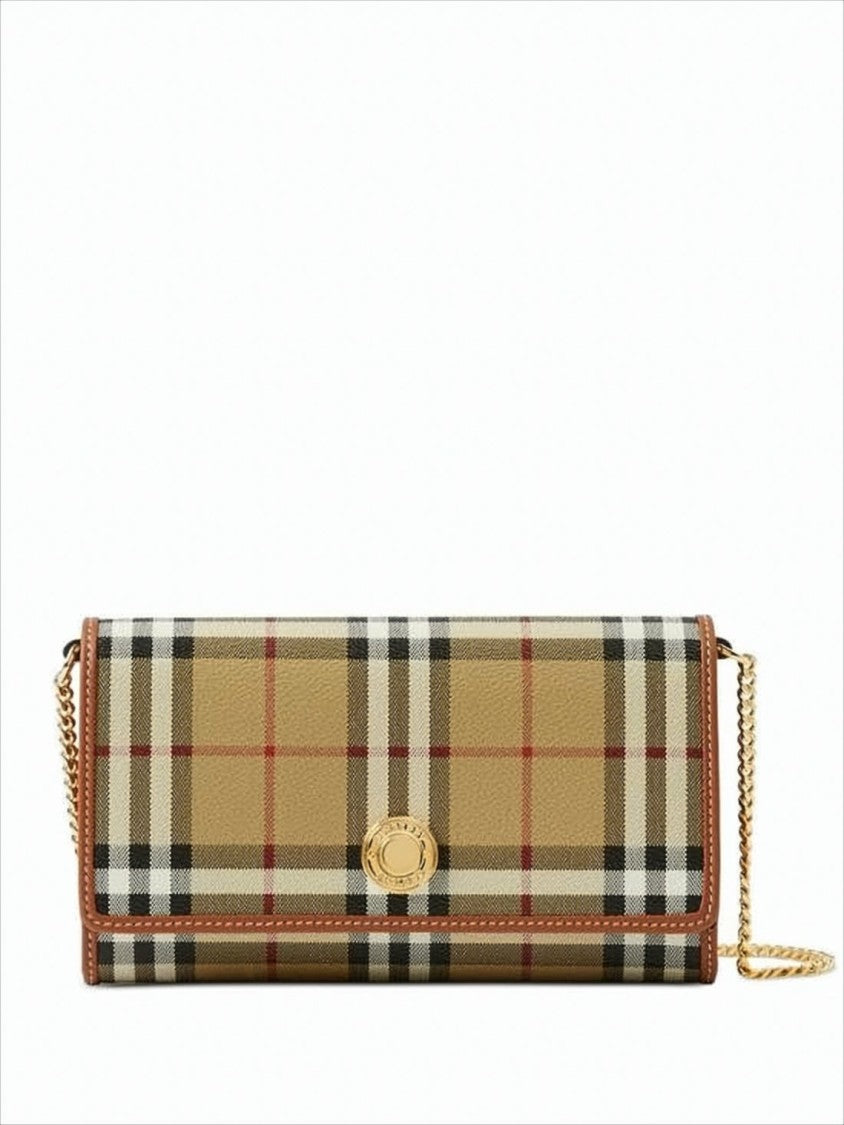 Plaid Shoulder Bag with Finish