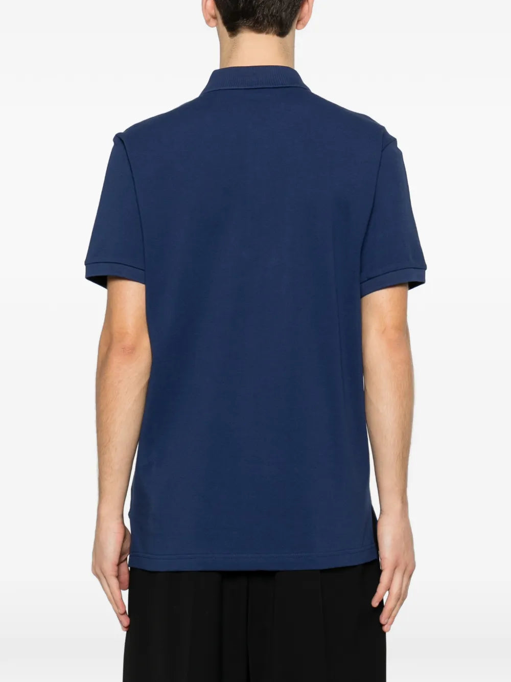 Relaxed-Fit Polo Shirt With Ribbed Details And Logo Accents