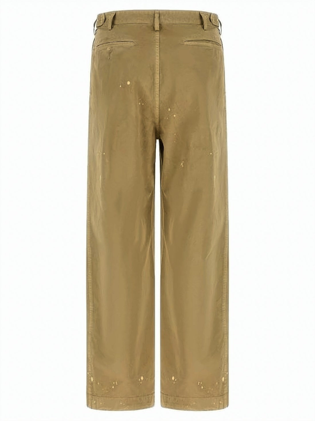 Relaxed-Fit Straight Pants With Paint Splatter Details