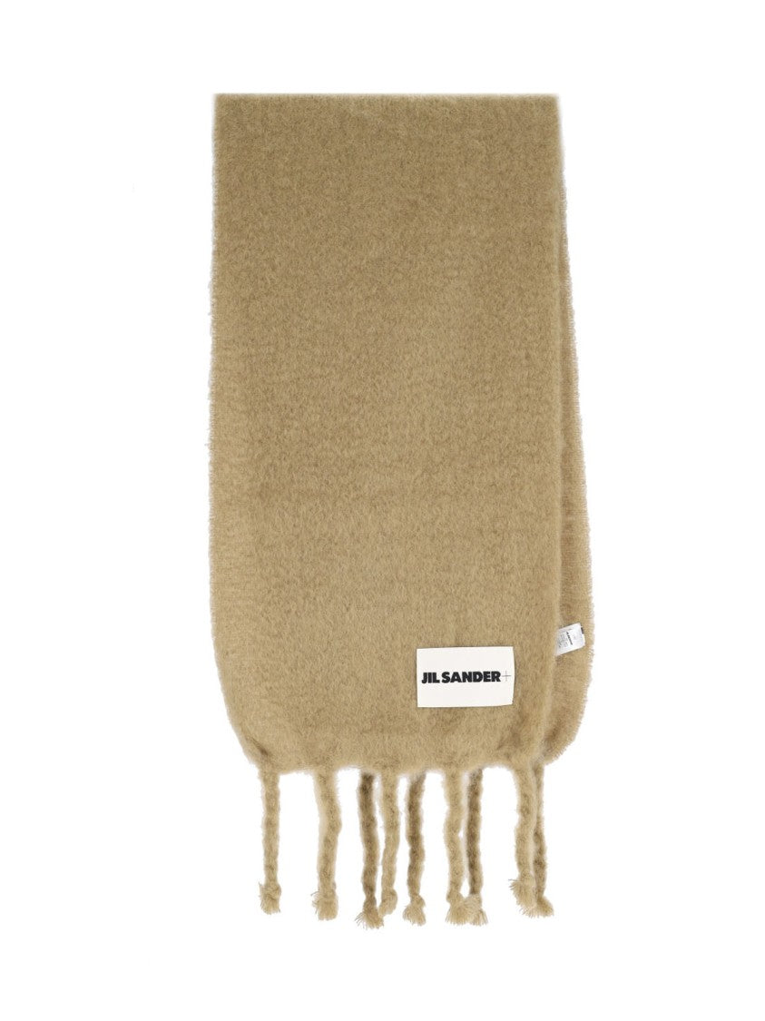 Mohair And Wool Scarf – Beige