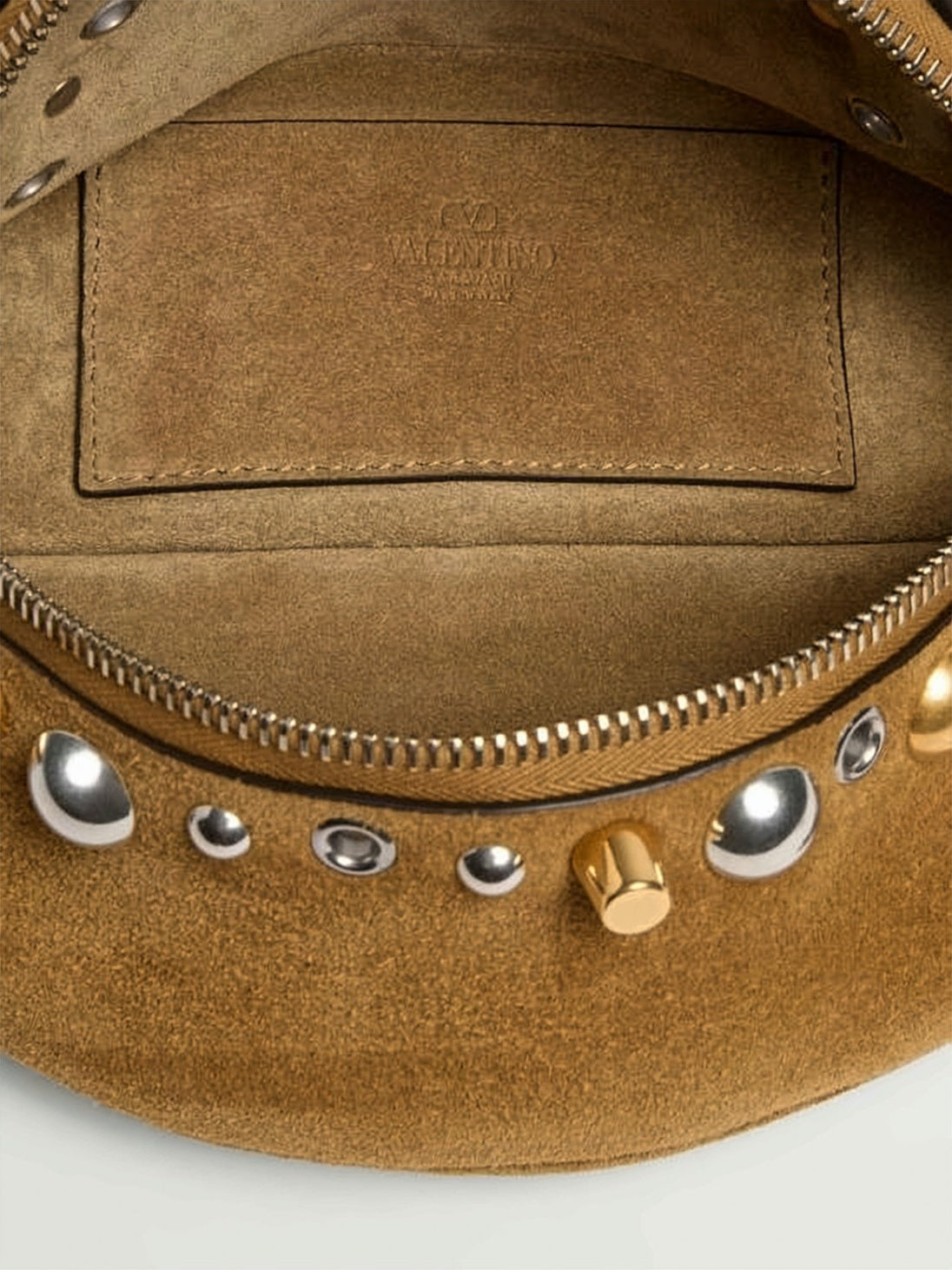 Edgy Suede Crossbody Bag