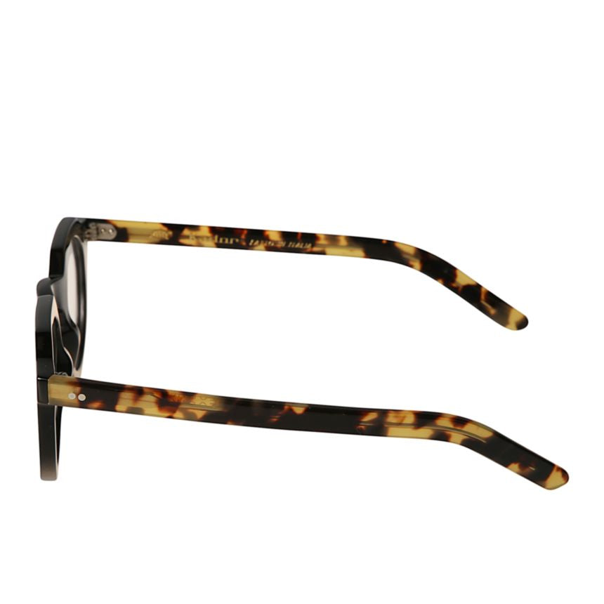 Storiko Rounded Tortoiseshell-Pattern Eyeglasses with Keyhole Bridge