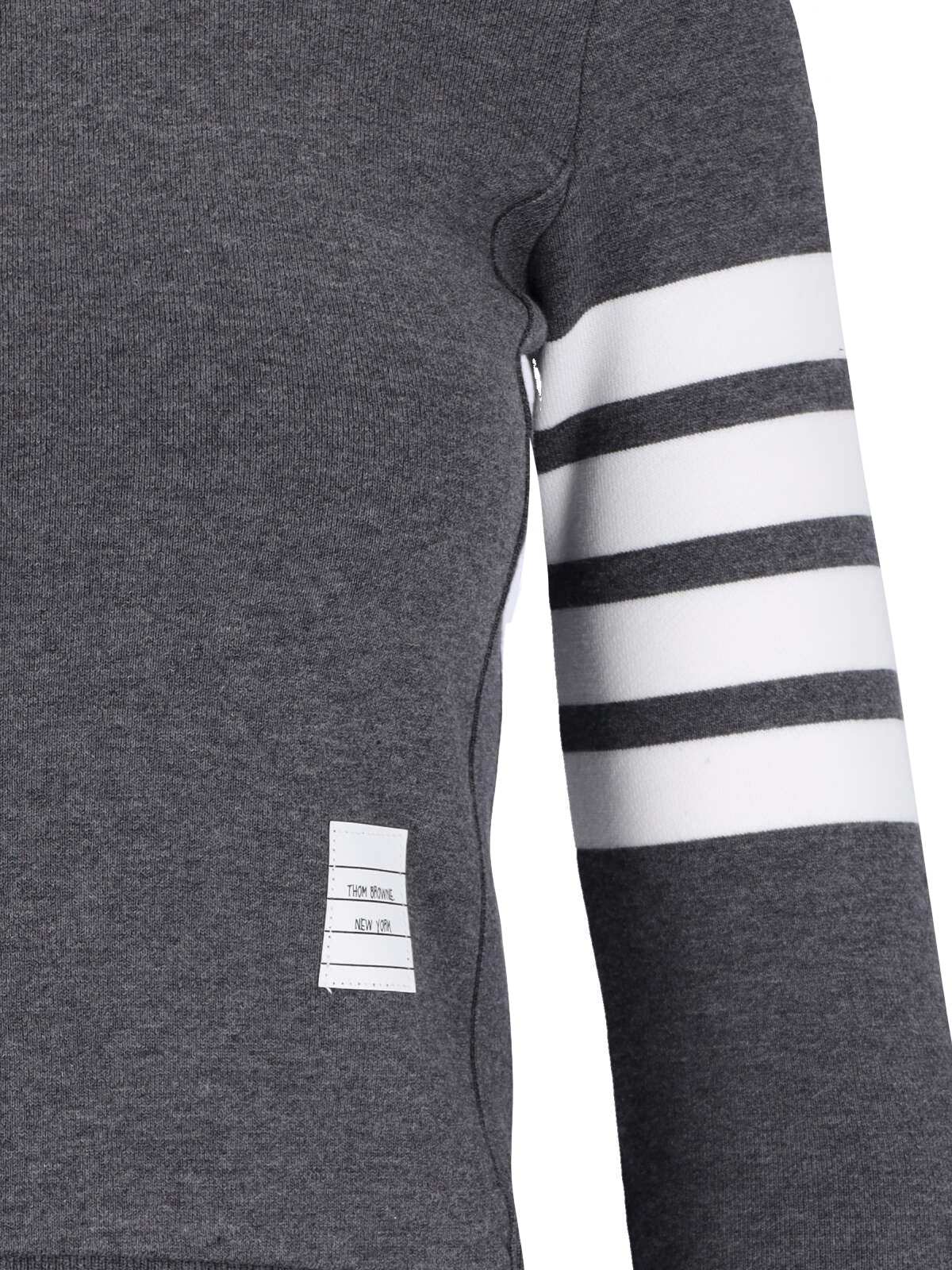 Crewneck Sweatshirt With Iconic Stripes And Tricolor Tab