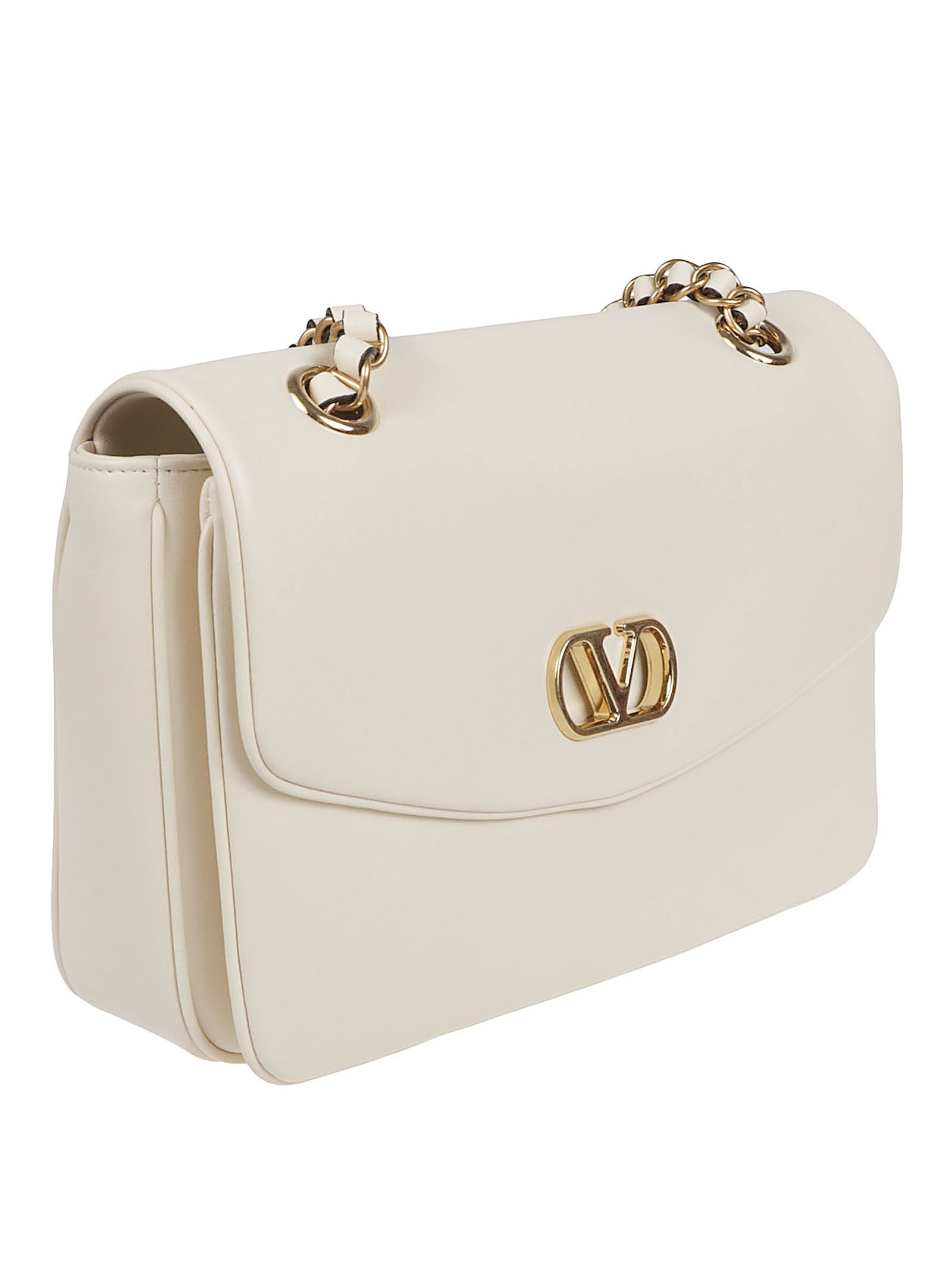 Medium White Nappa Leather Djuna Bag