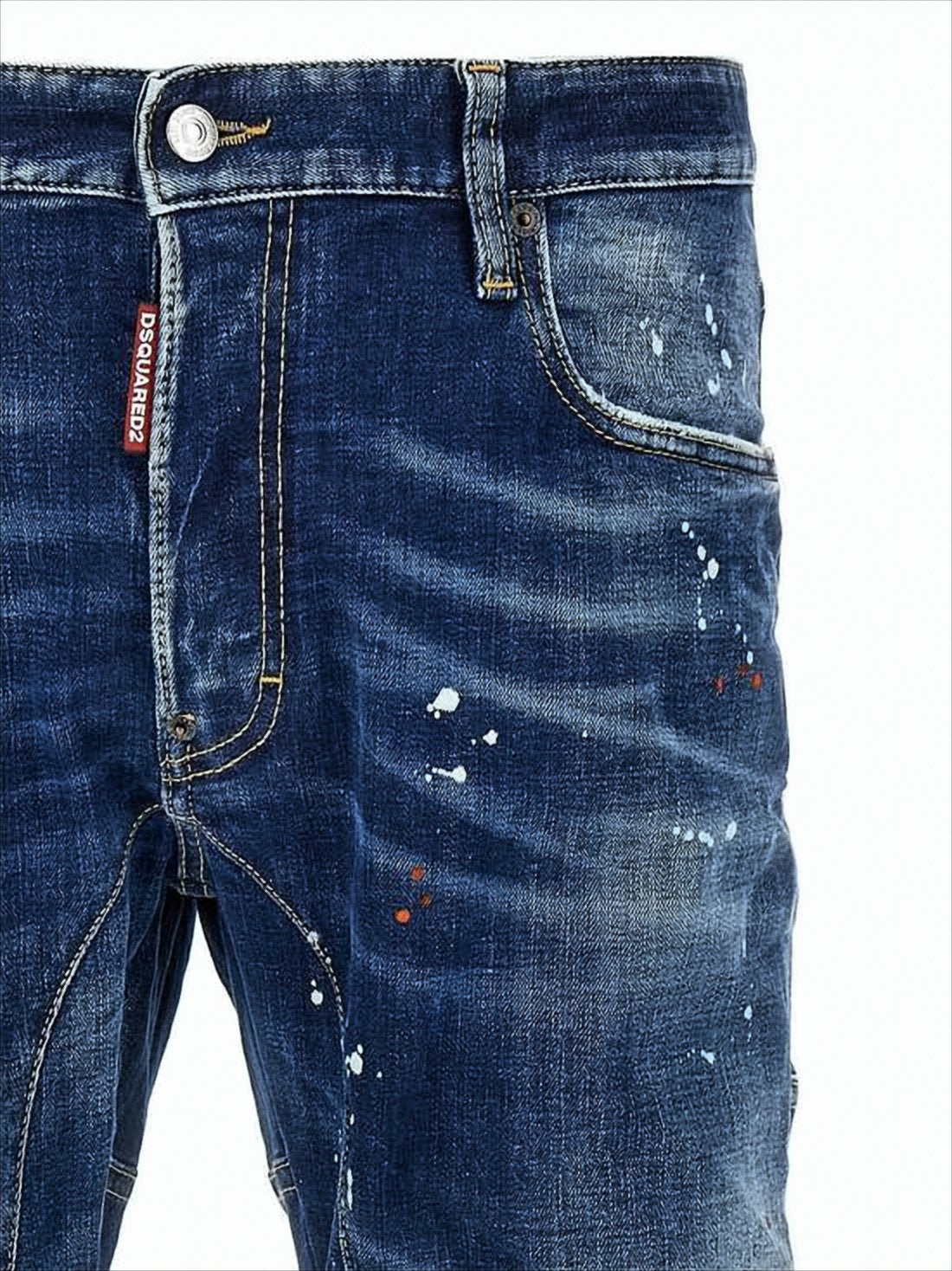 Distressed Slim Fit Denim Pants