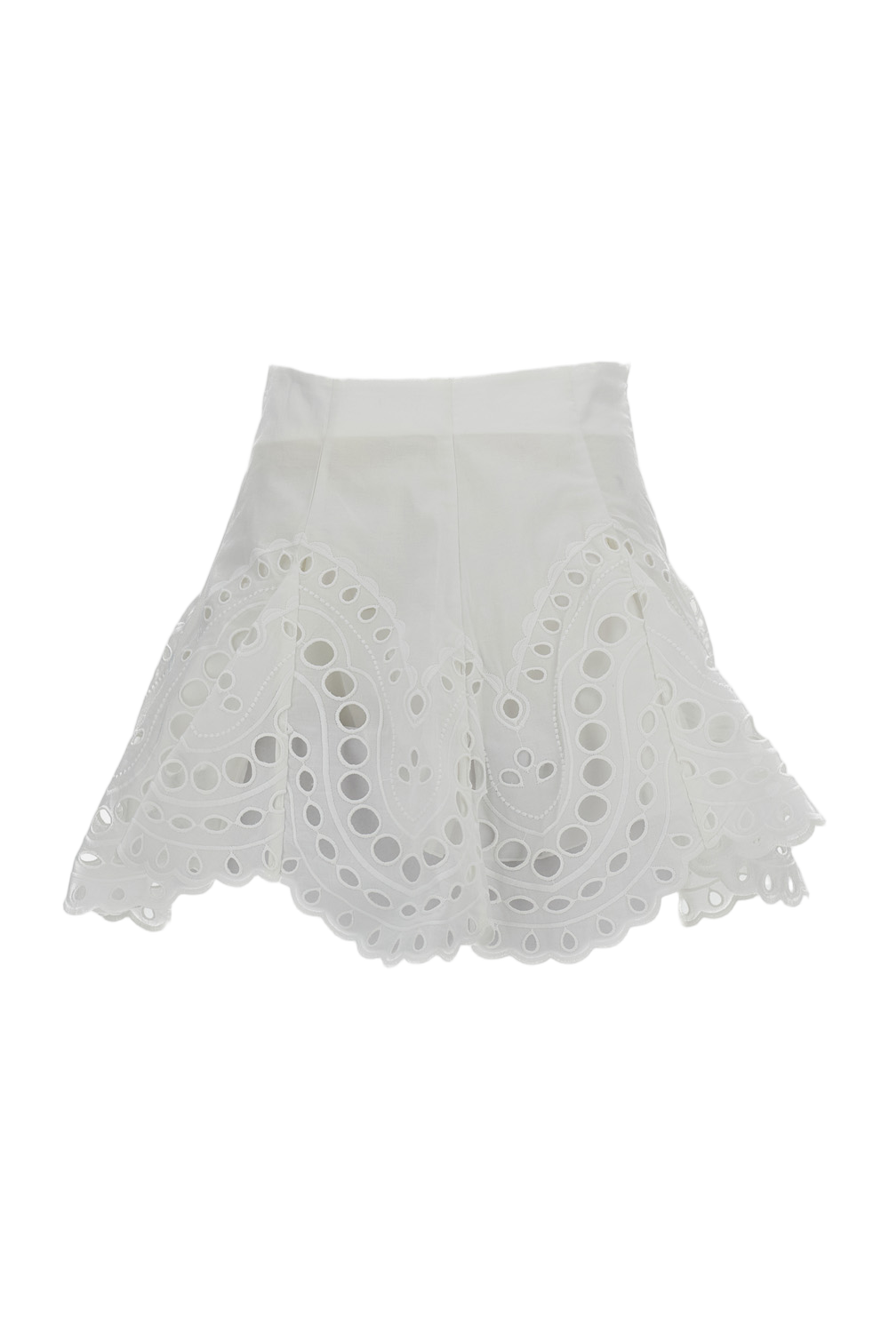 White Ruffle Eyelet Skirt