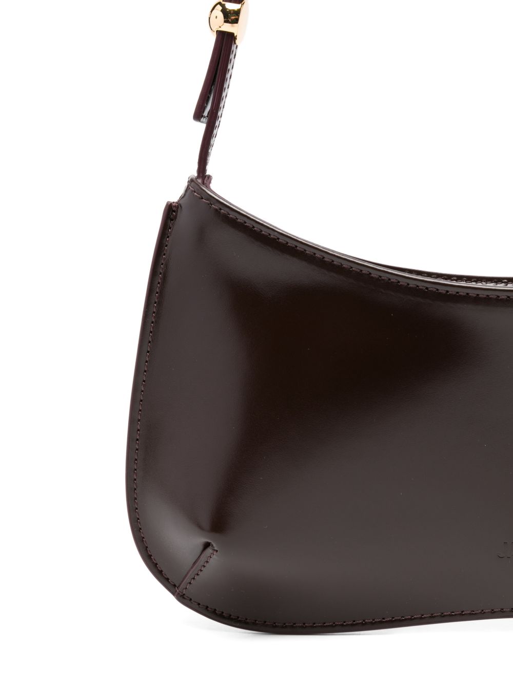 Dark Red Shoulder Bag With Adjustable Strap