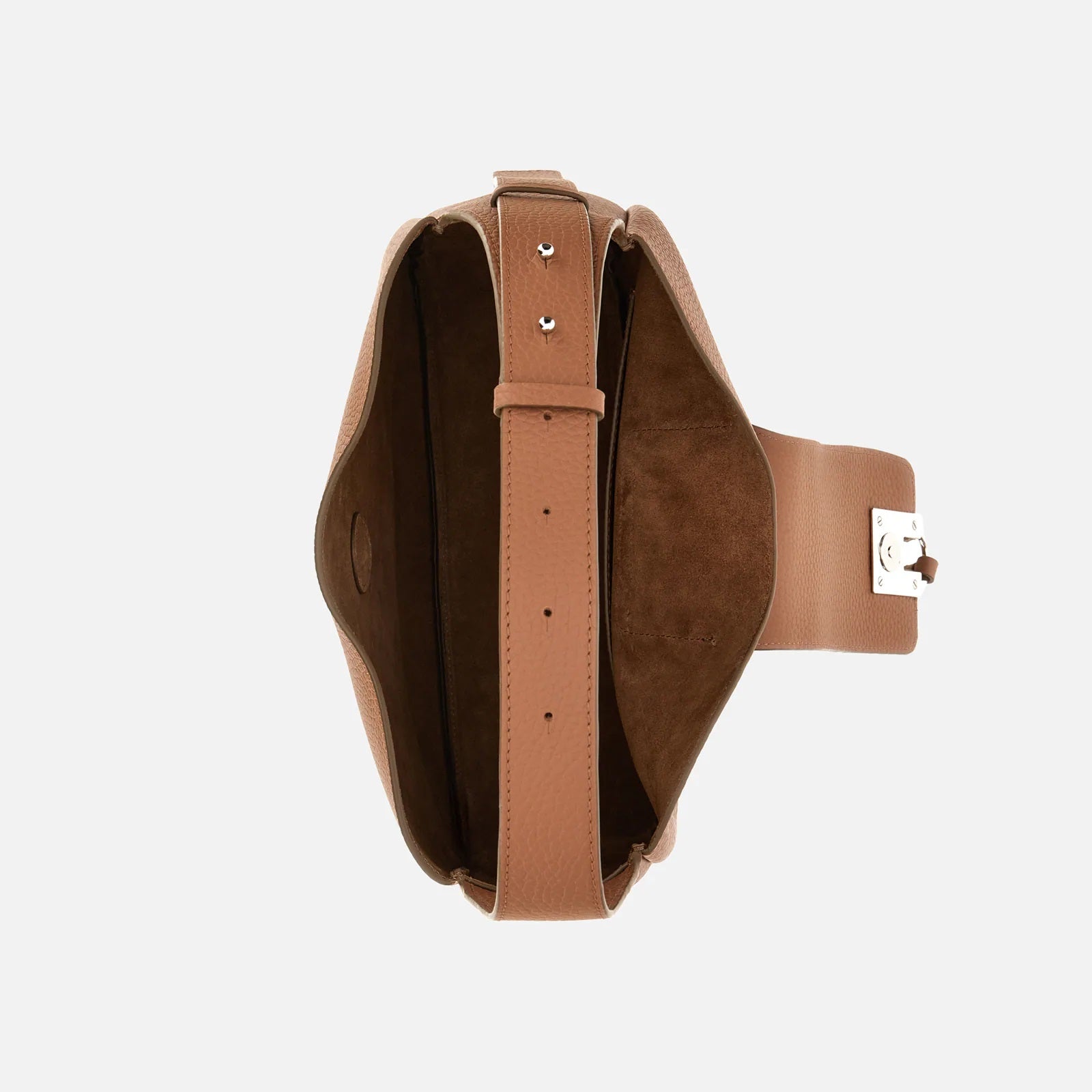 Brown H01X Hobo Verticale Leather Hobo Bag
