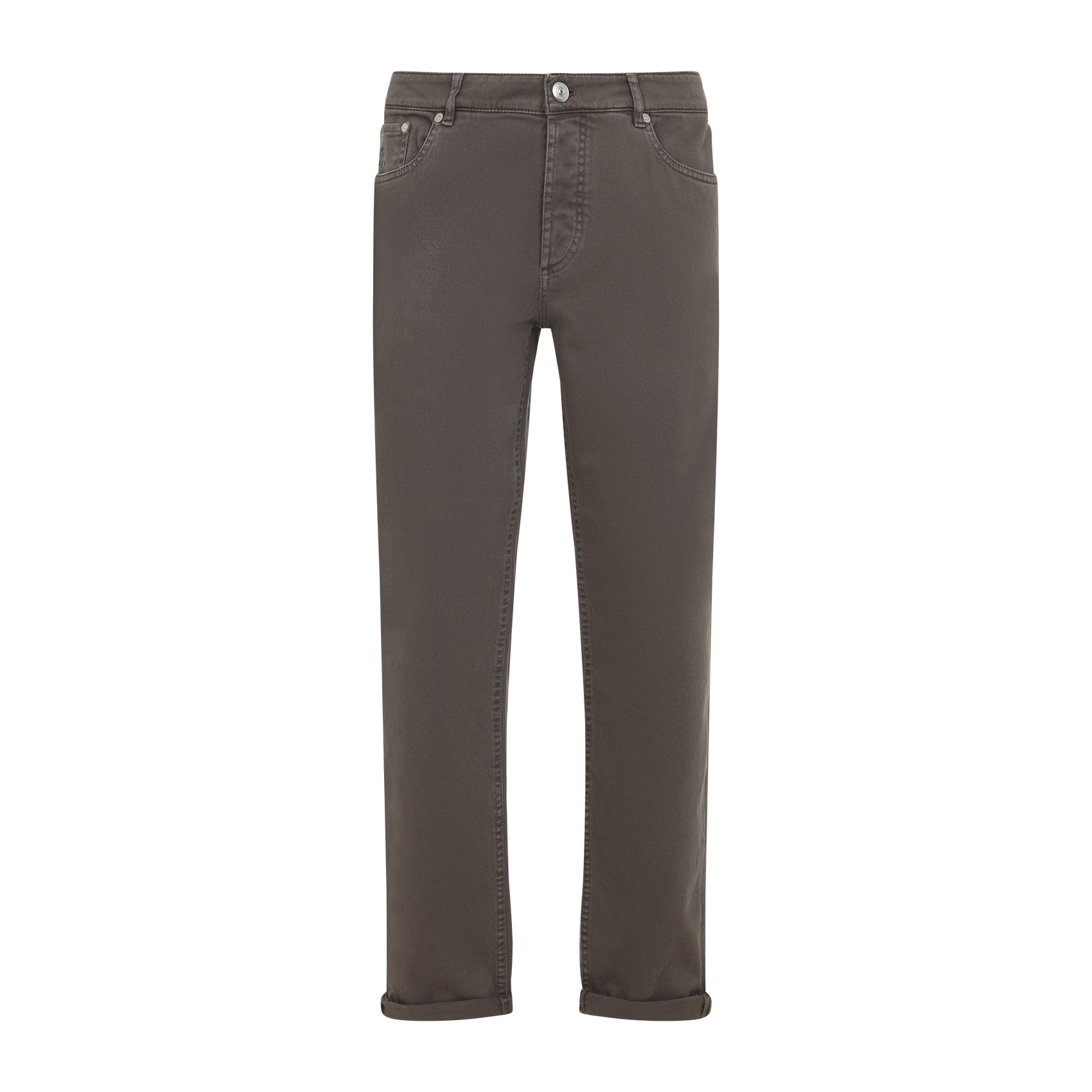 Straight-Leg Casual Pants With Classic Five-Pocket Design