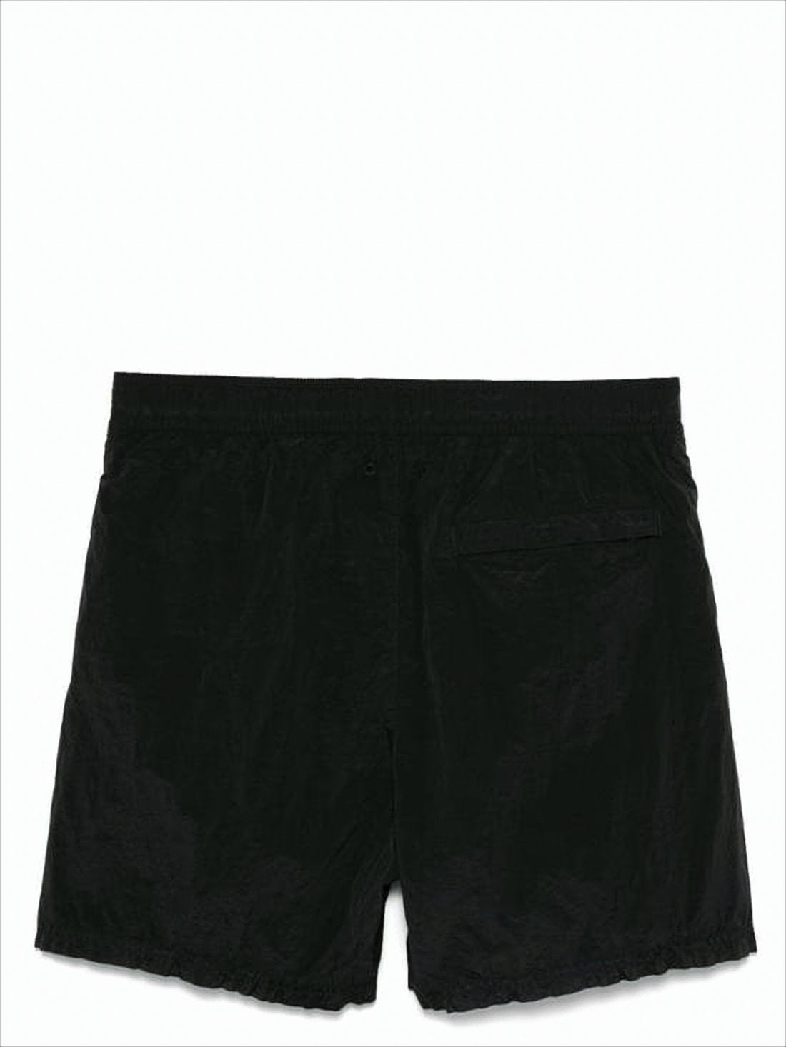 Minimalist Black Shorts with Elastic Waistband