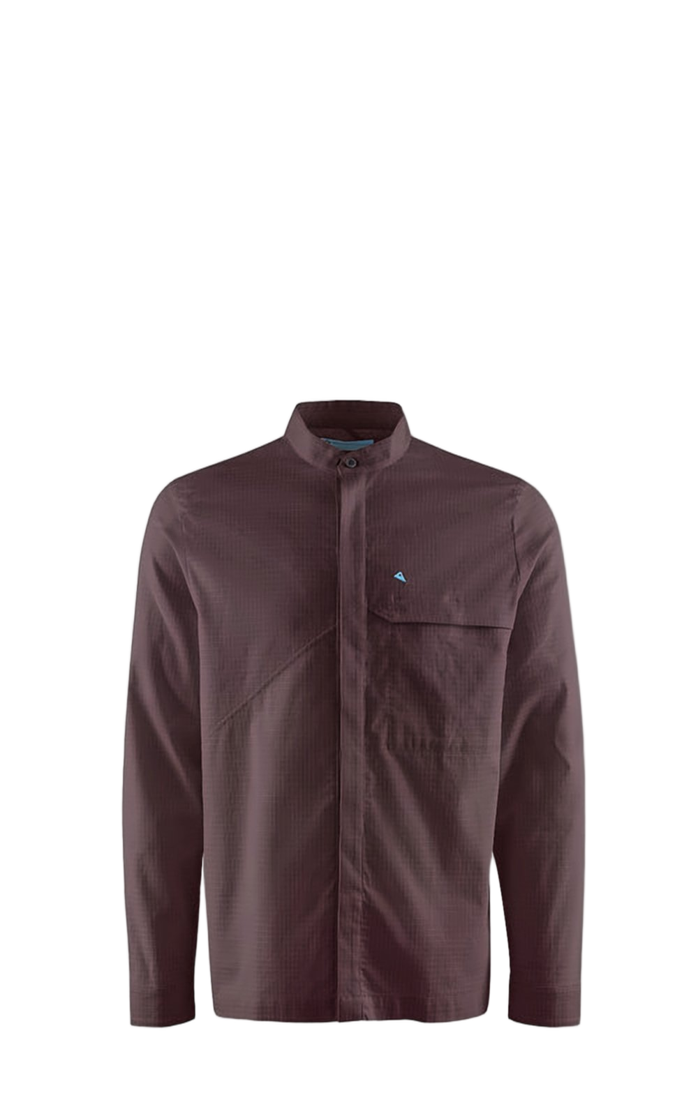 Textured Mandarin Collar Shirt