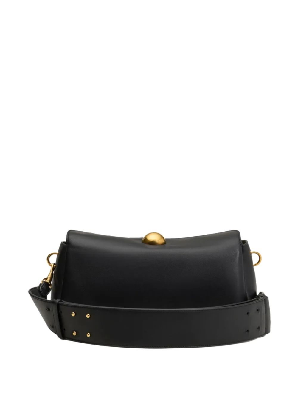 Structured Black Calf Leather Bag