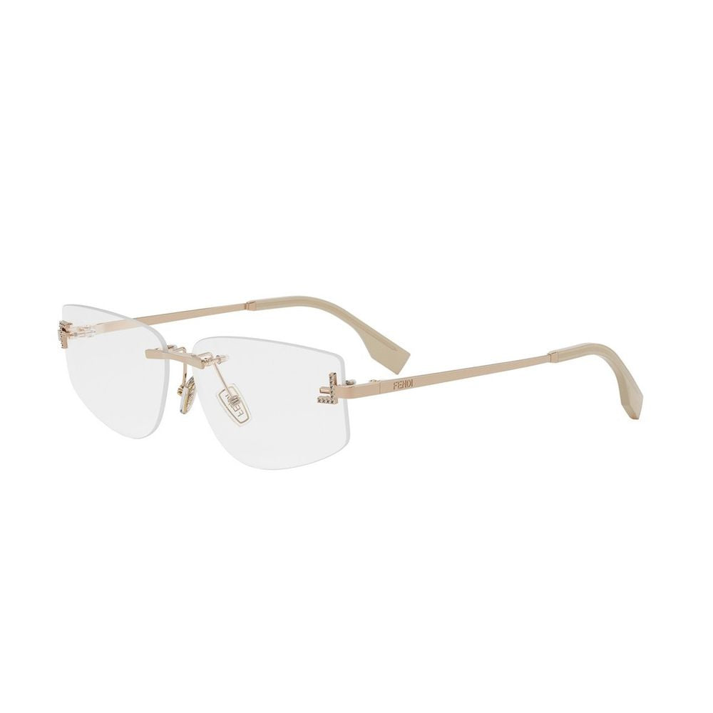 First Crystal Geometric Rimless Sunglasses